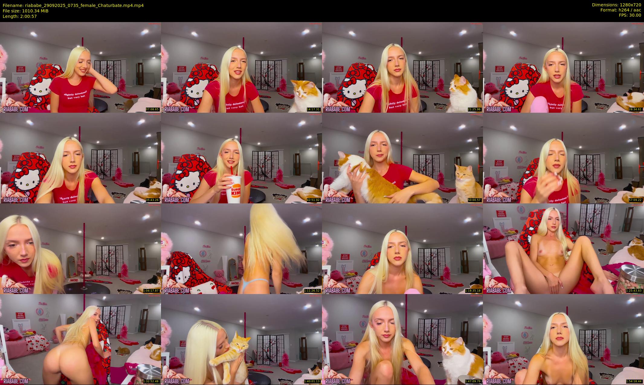riababe — 121 minute Chaturbate female cam show recording, 720p, Sep 29, 2025