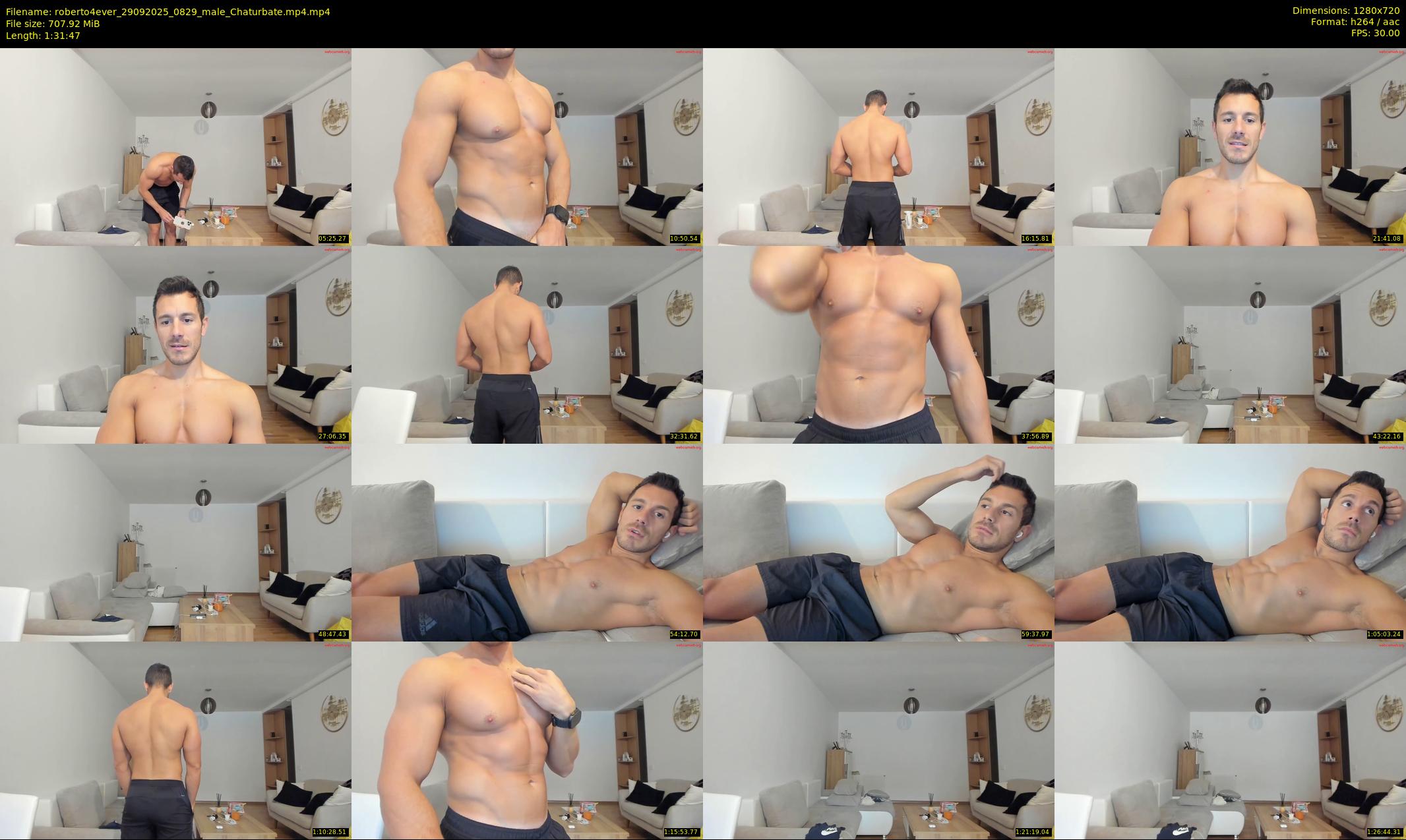 roberto4ever — 92 minute Chaturbate male cam show recording, 720p, Sep 29, 2025