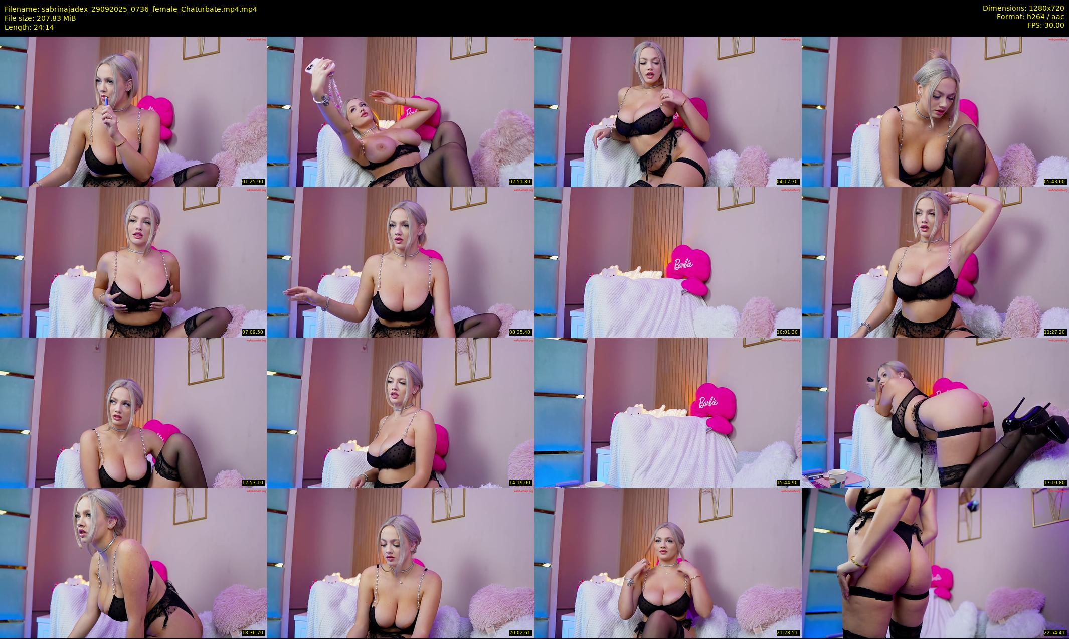 sabrinajadex — 25 minute Chaturbate female cam show recording, 720p, Sep 29, 2025