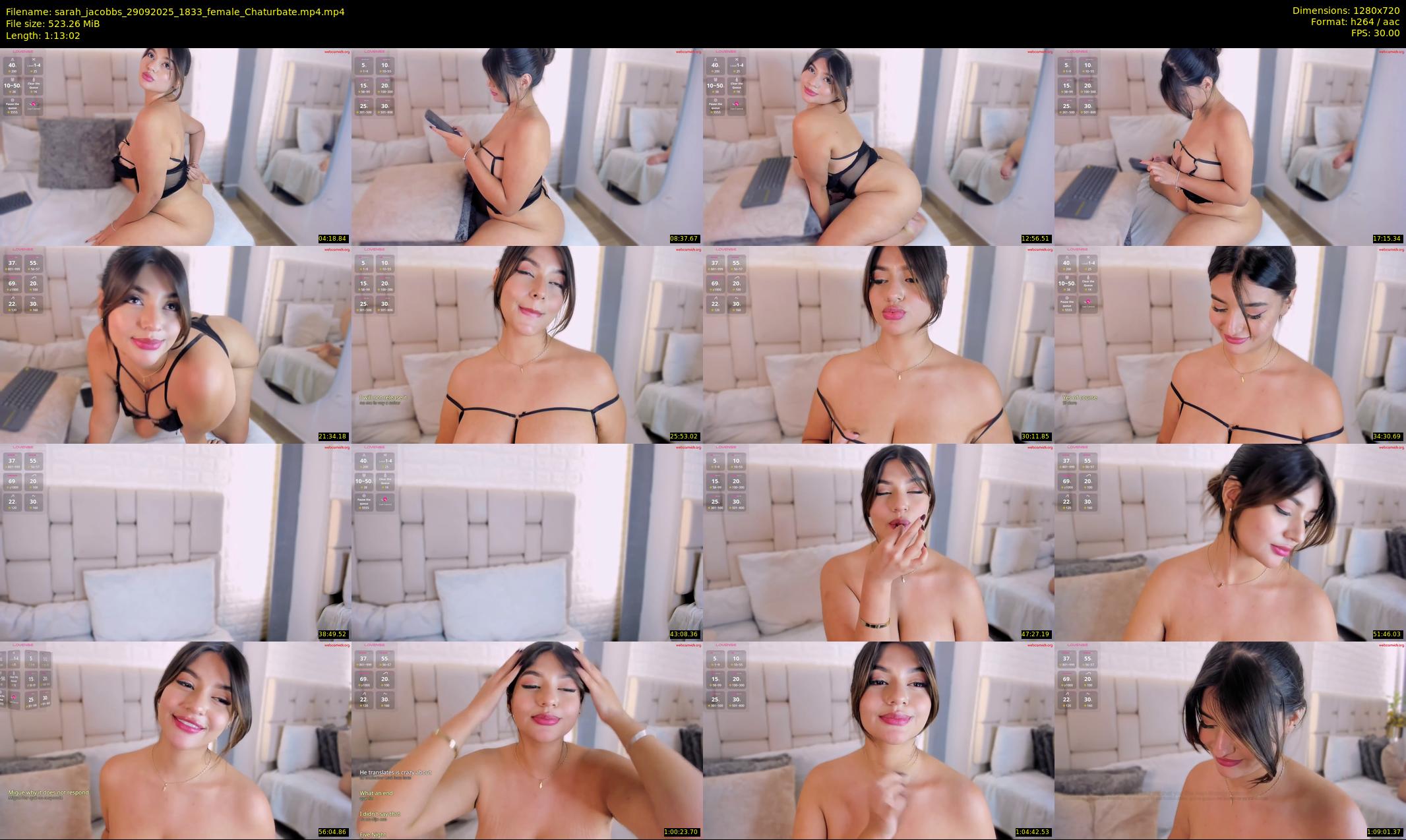 sarah_jacobbs — 74 minute Chaturbate female cam show recording, 720p, Sep 29, 2025