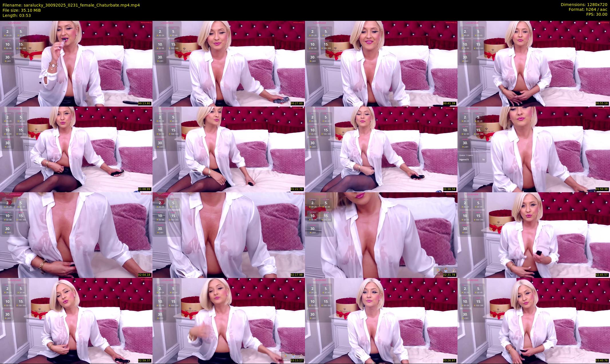 saralucky — 4 minute Chaturbate female cam show recording, 720p, Sep 30, 2025