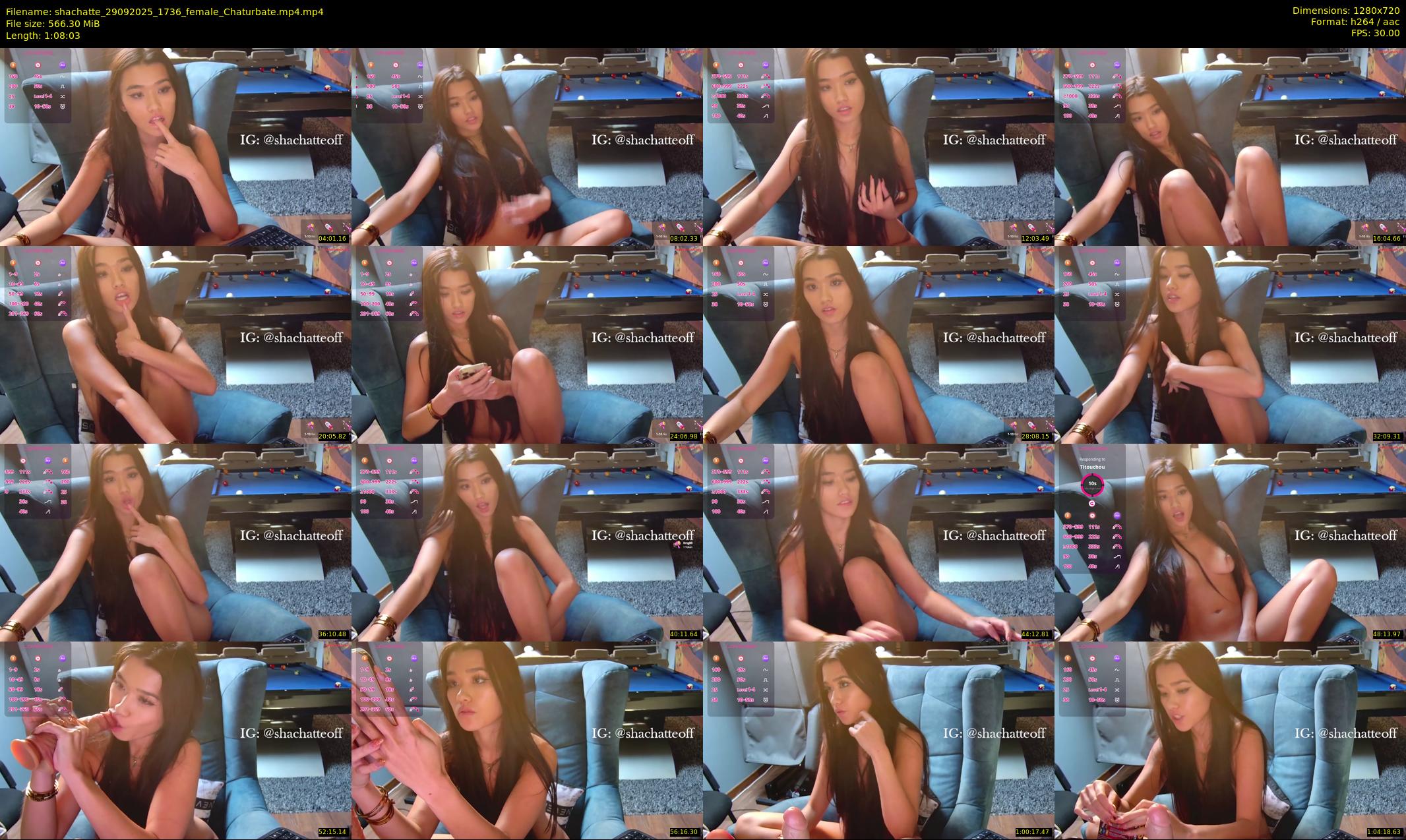 shachatte — 69 minute Chaturbate couple cam show recording, 720p, Sep 29, 2025