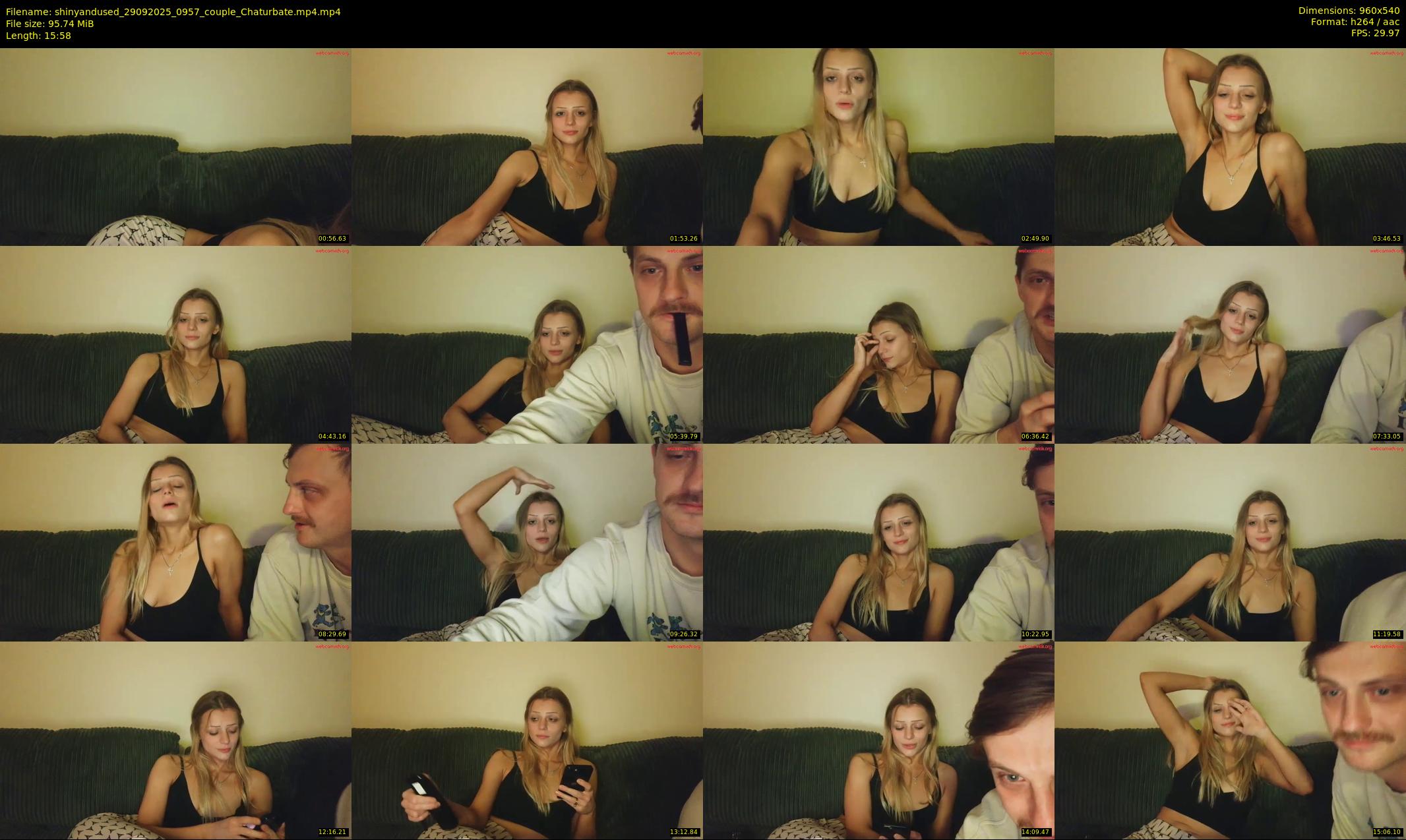 shinyandused — 16 minute Chaturbate couple cam show recording, 480p, Sep 29, 2025