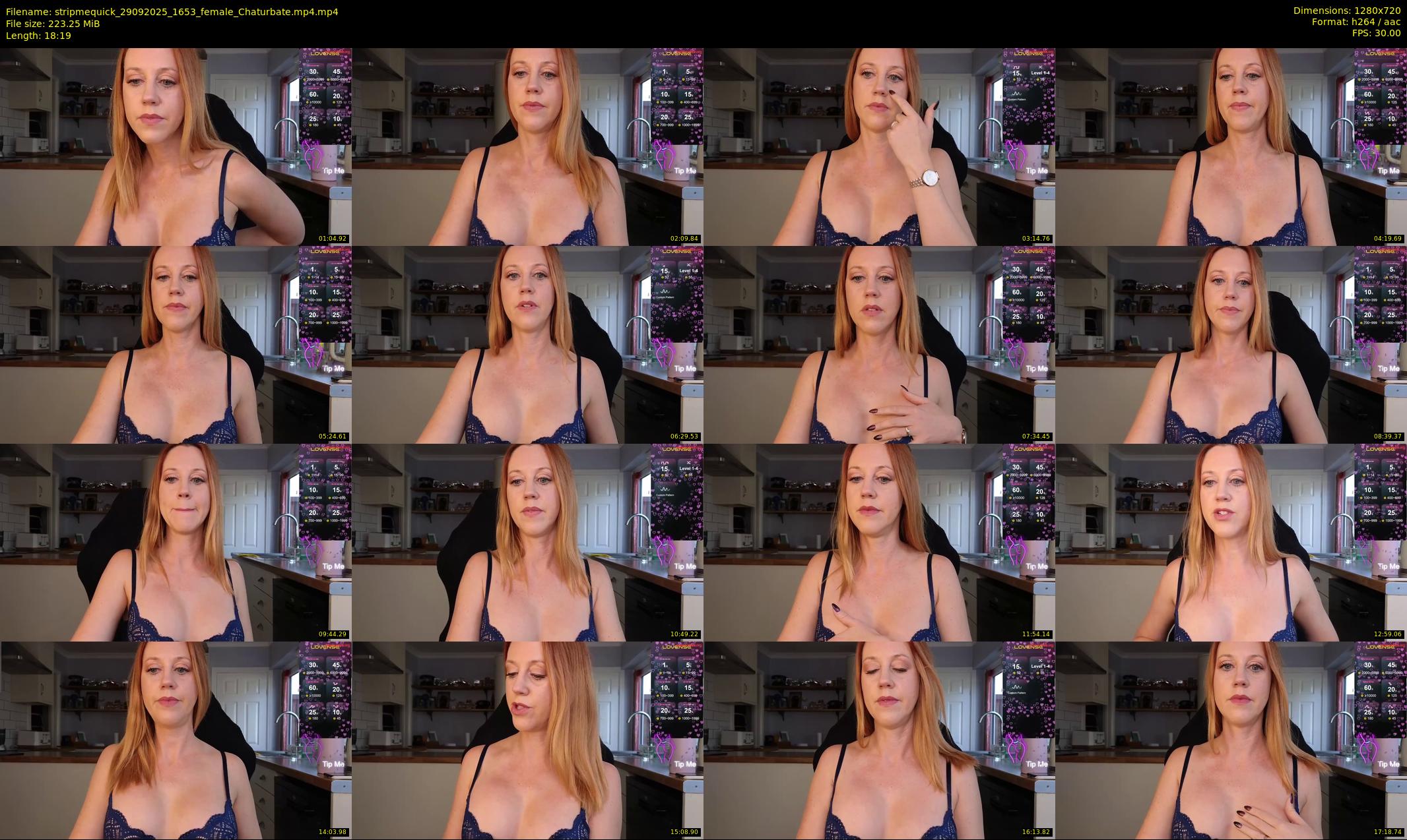 stripmequick — 19 minute Chaturbate female cam show recording, 720p, Sep 29, 2025