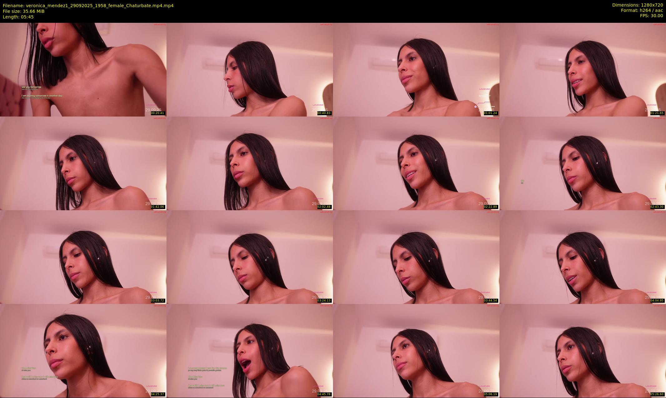 veronica_mendez1 — 6 minute Chaturbate female cam show recording, 720p, Sep 29, 2025