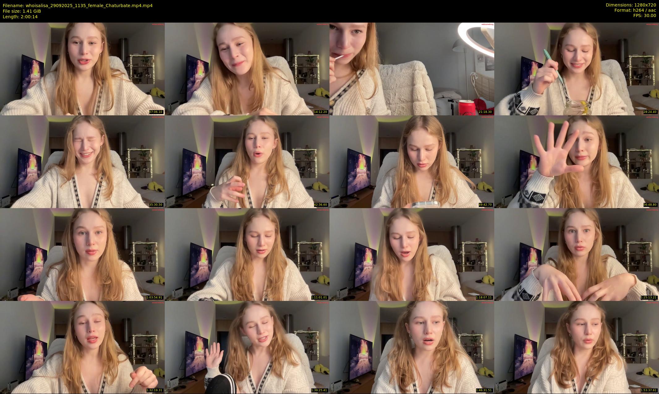 whoisalisa — 121 minute Chaturbate female cam show recording, 720p, Sep 29, 2025