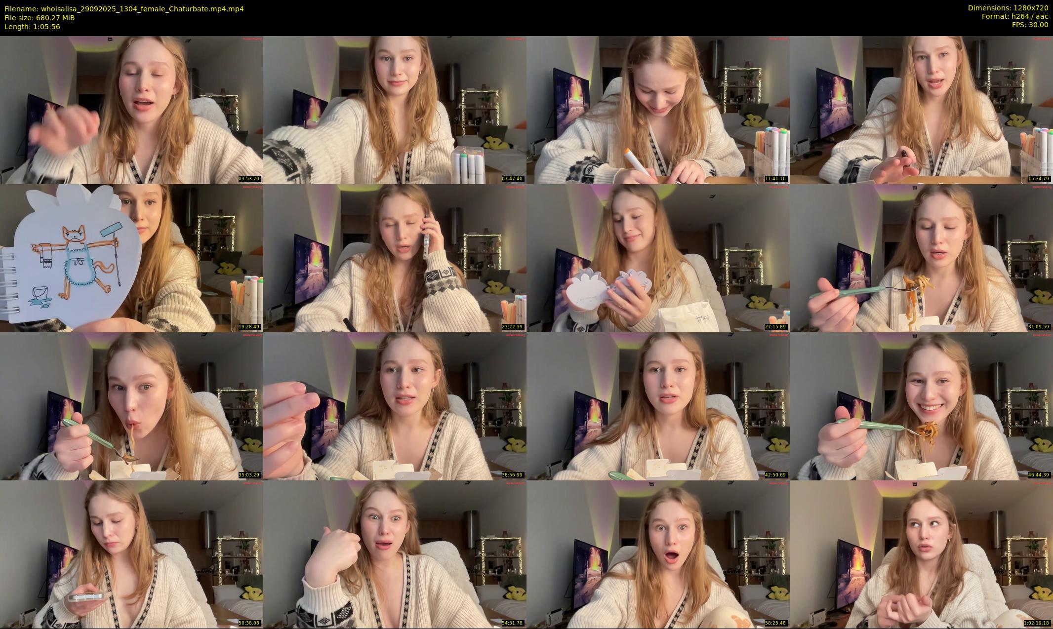 whoisalisa — 66 minute Chaturbate female cam show recording, 720p, Sep 29, 2025