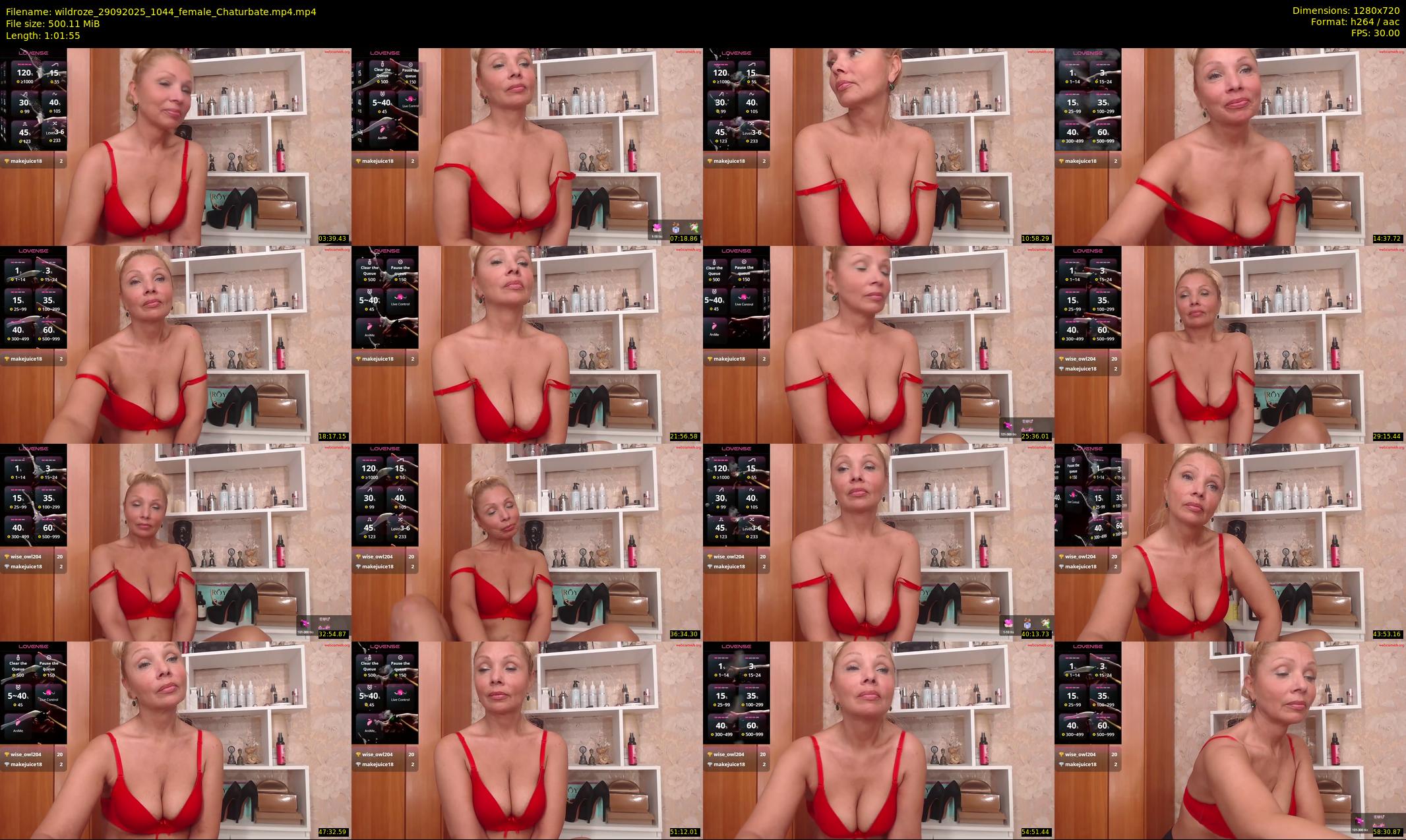 wildroze — 62 minute Chaturbate female cam show recording, 720p, Sep 29, 2025