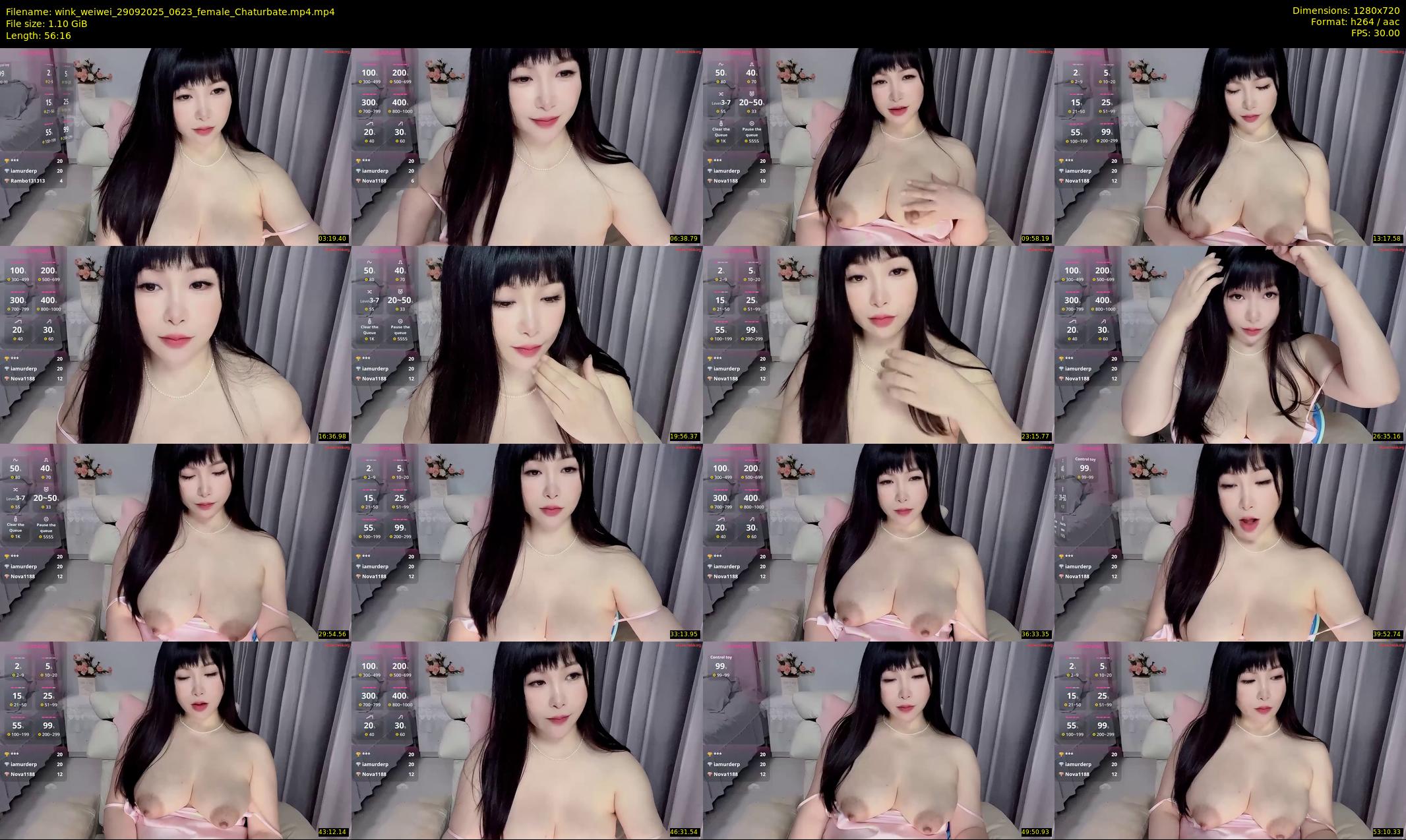 wink_weiwei — 57 minute Chaturbate female cam show recording, 720p, Sep 29, 2025