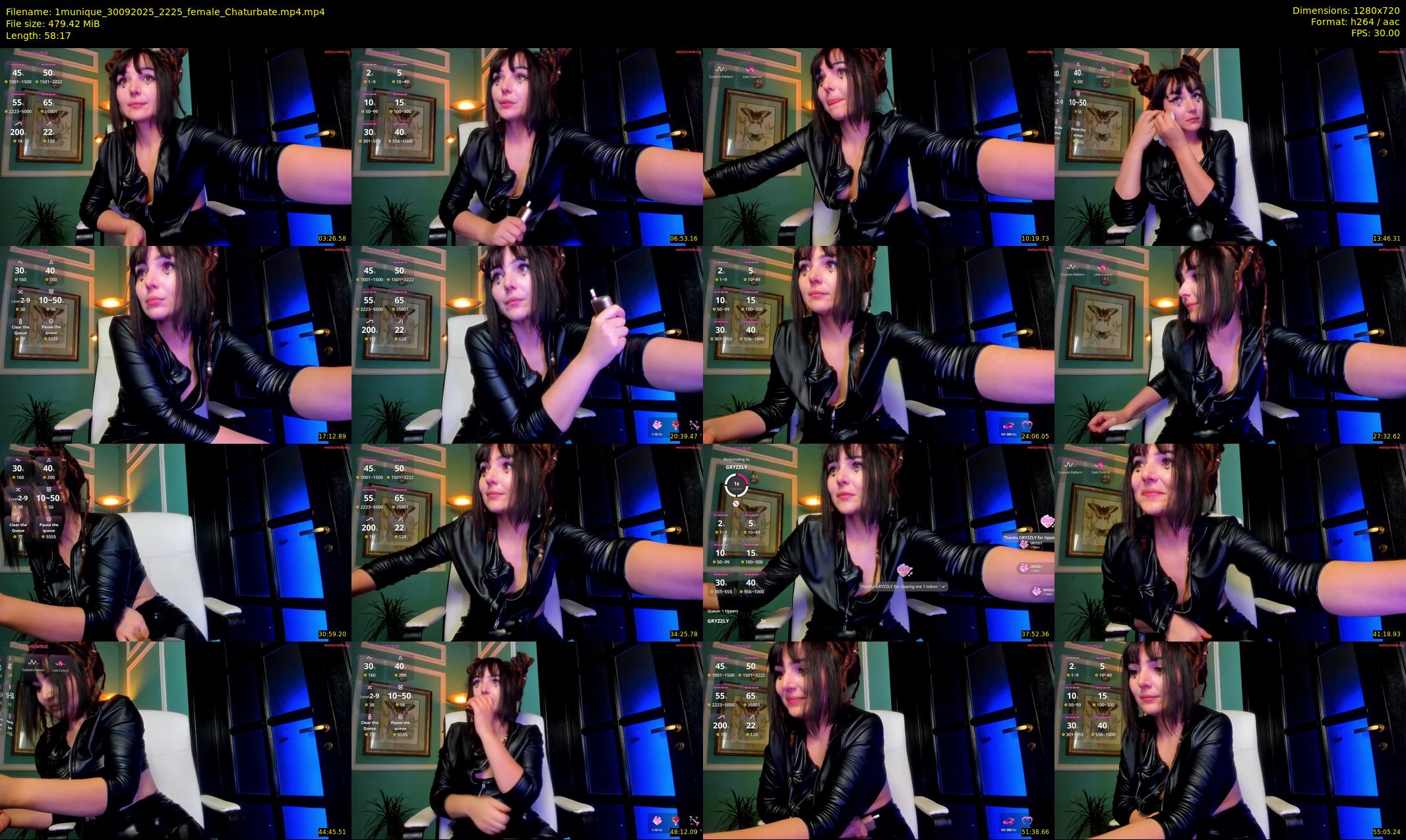 1munique — 59 minute Chaturbate female cam show recording, 720p, Sep 30, 2025