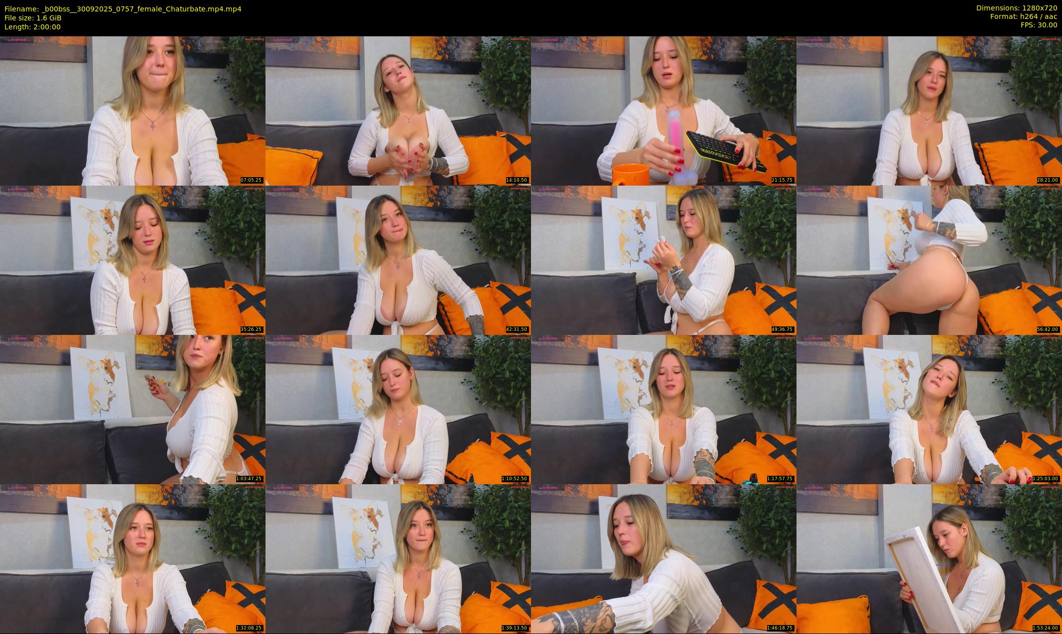 _b00bss_ — 120 minute Chaturbate female cam show recording, 720p, Sep 30, 2025