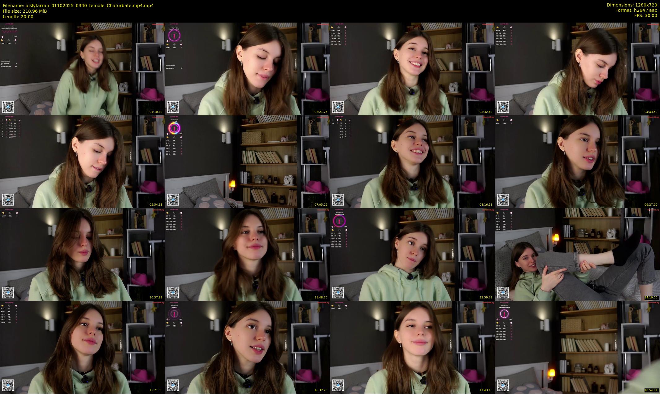 aislyfarran — 20 minute Chaturbate female cam show recording, 720p, Oct 1, 2025
