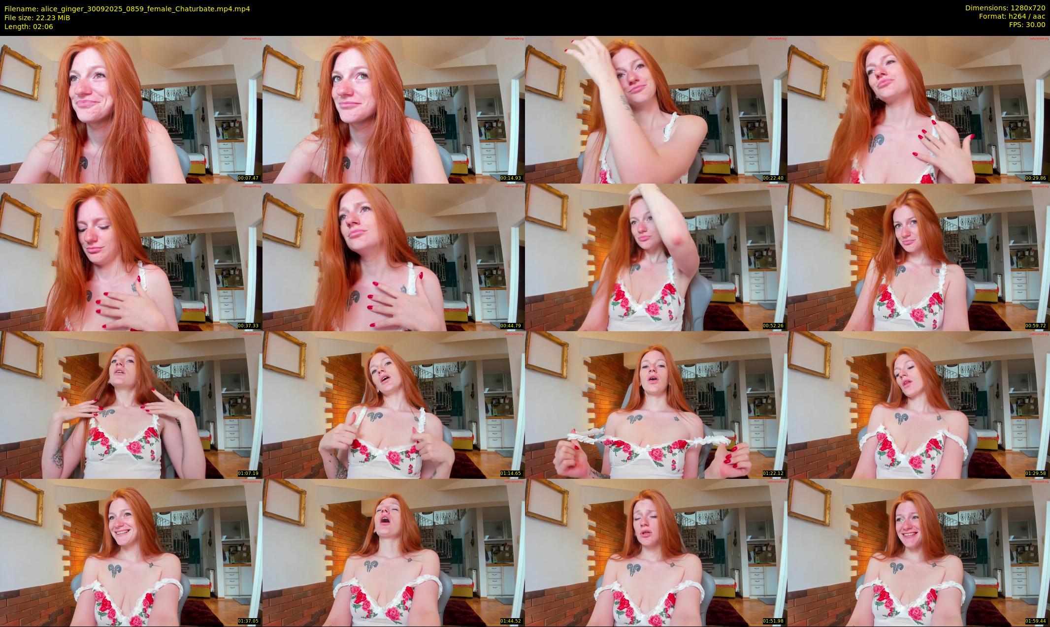 alice_ginger — 3 minute Chaturbate female cam show recording, 720p, Sep 30, 2025