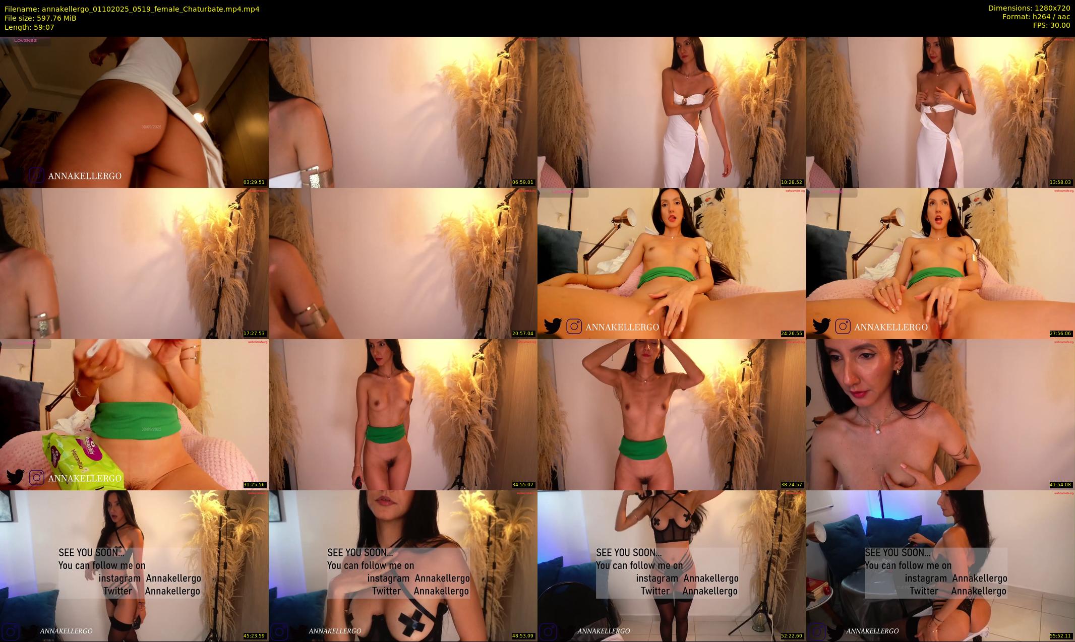 annakellergo — 60 minute Chaturbate female cam show recording, 720p, Oct 1, 2025