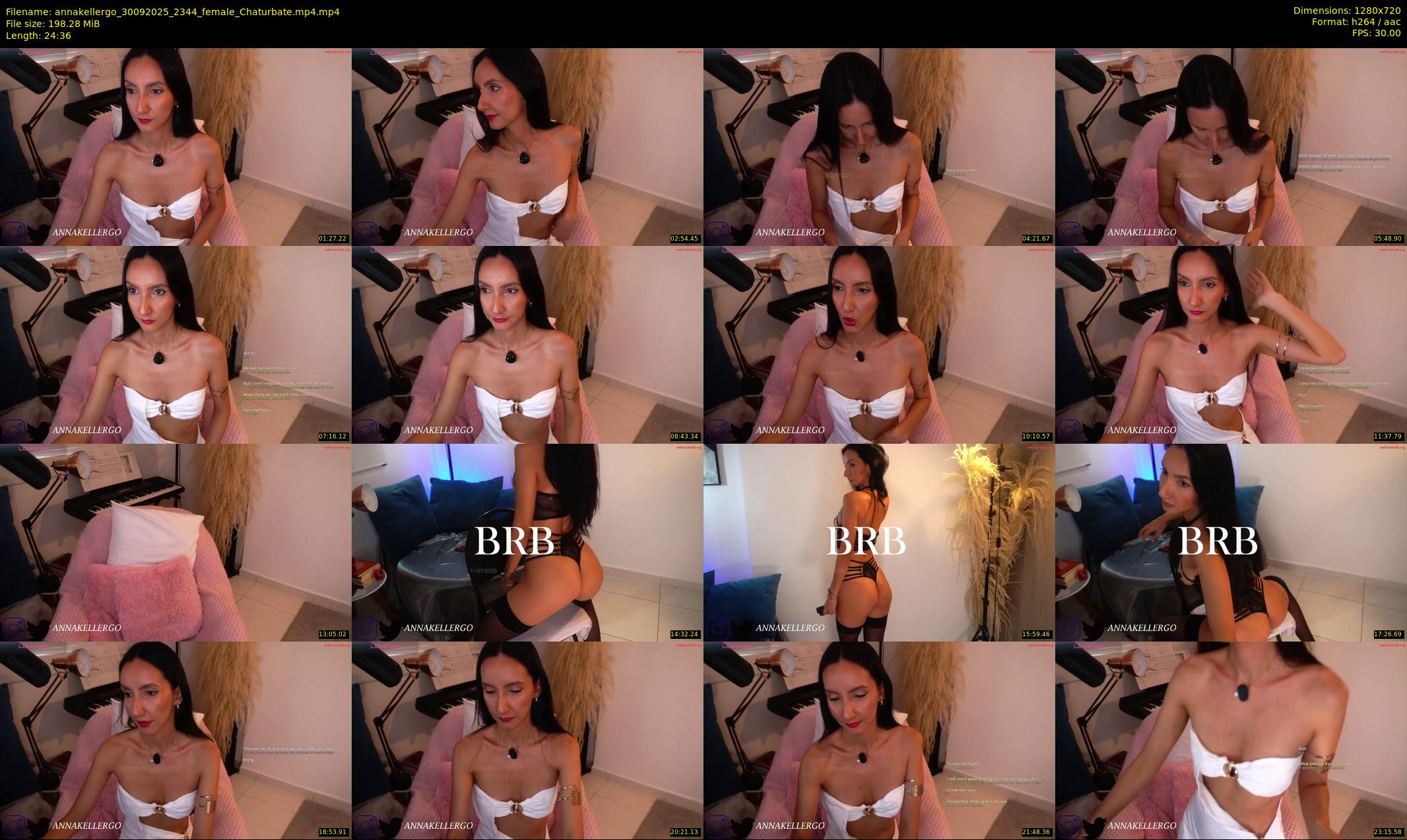annakellergo — 25 minute Chaturbate female cam show recording, 720p, Sep 30, 2025