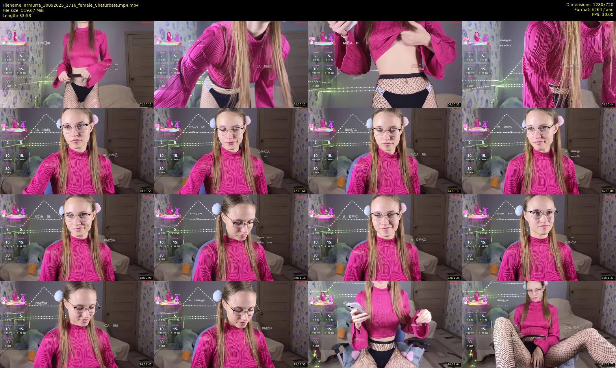 armurra — 34 minute Chaturbate female cam show recording, 720p, Sep 30, 2025