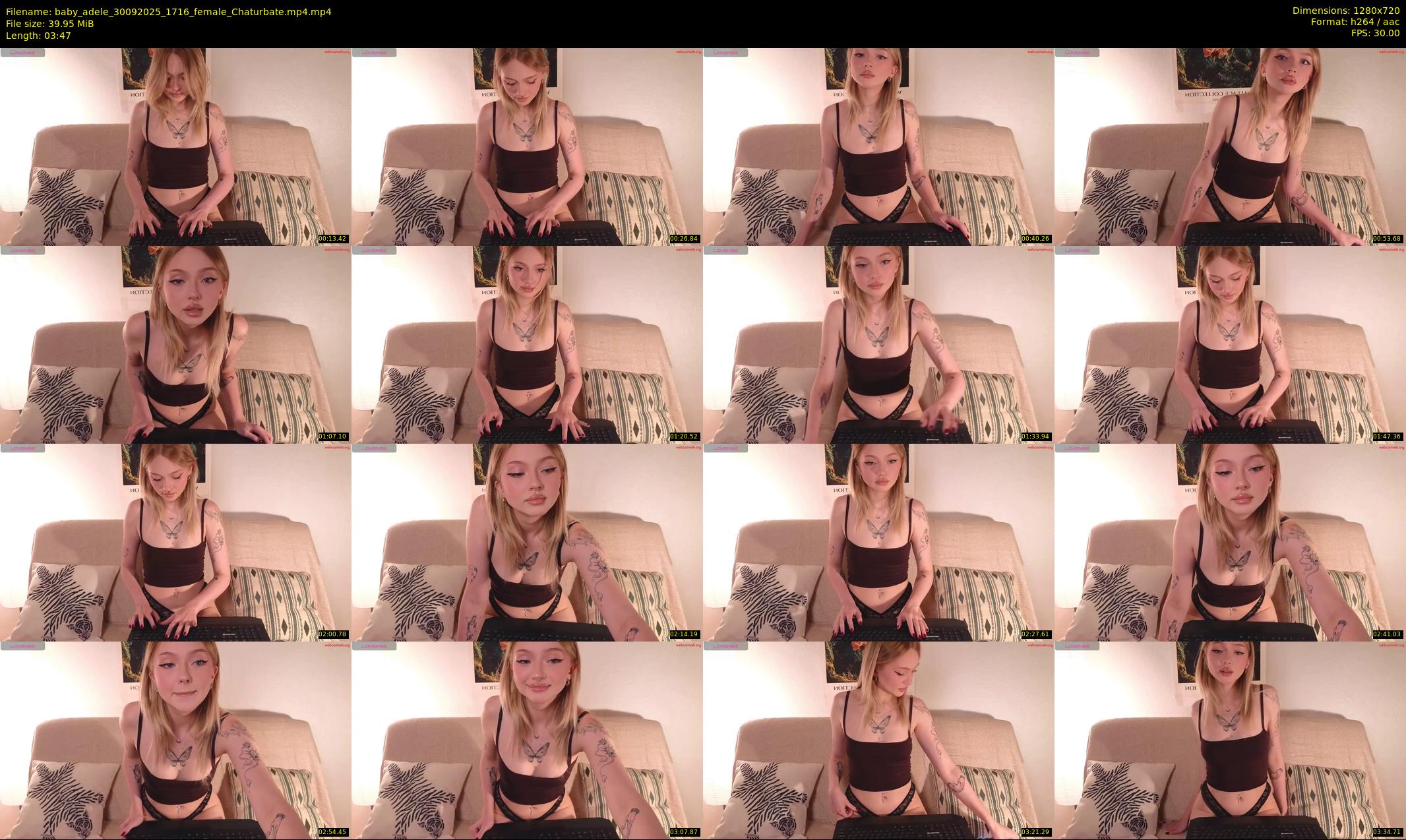 baby_adele — 4 minute Chaturbate female cam show recording, 720p, Sep 30, 2025