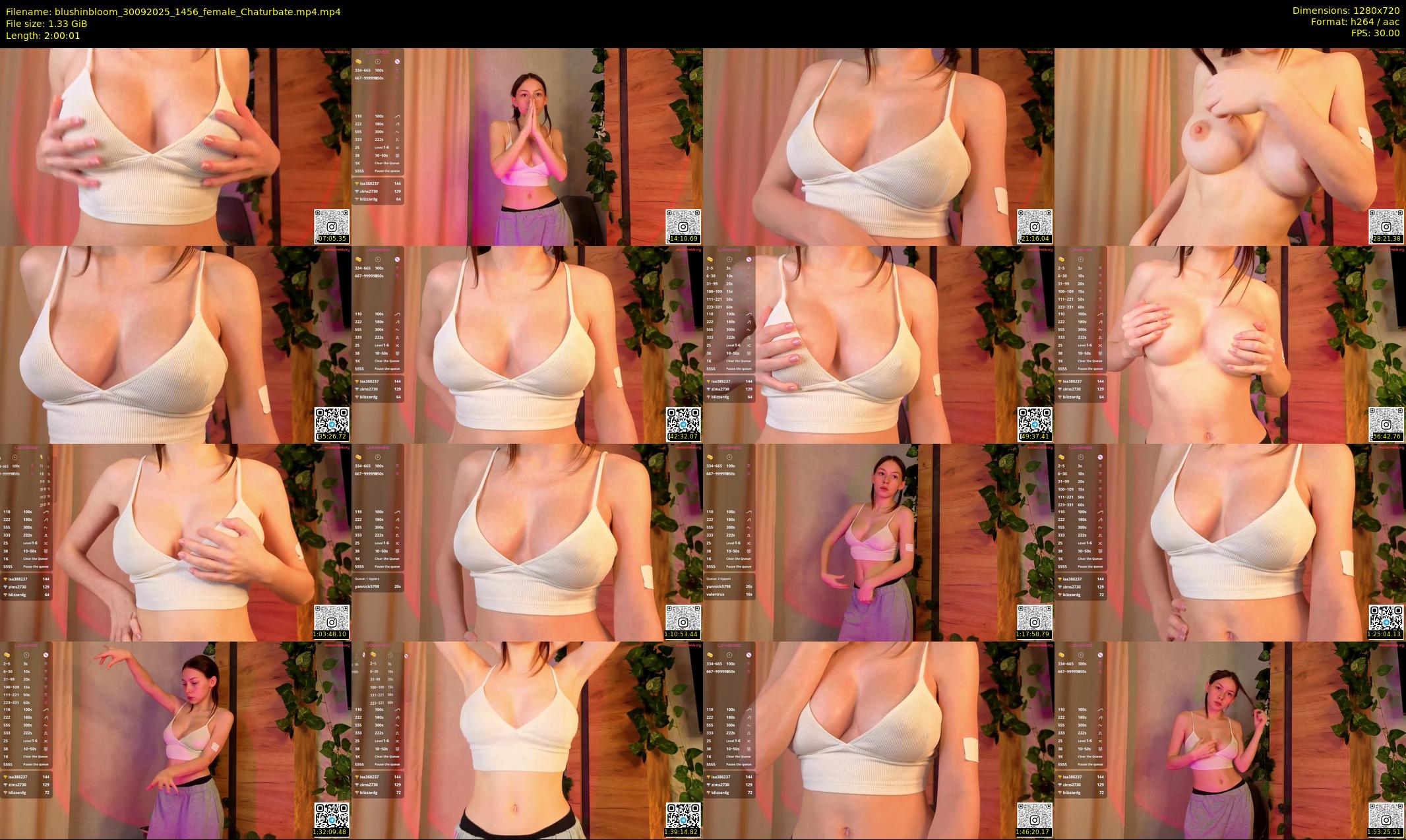 blushinbloom — 121 minute Chaturbate female cam show recording, 720p, Sep 30, 2025