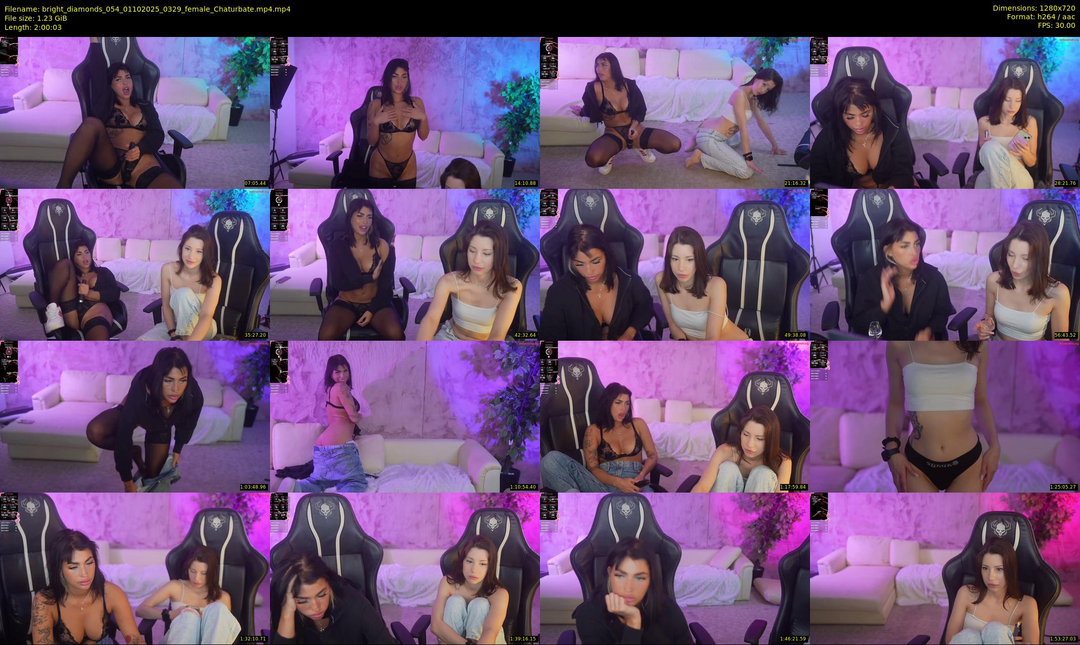 bright_diamonds_054 — 121 minute Chaturbate couple cam show recording, 720p, Oct 1, 2025