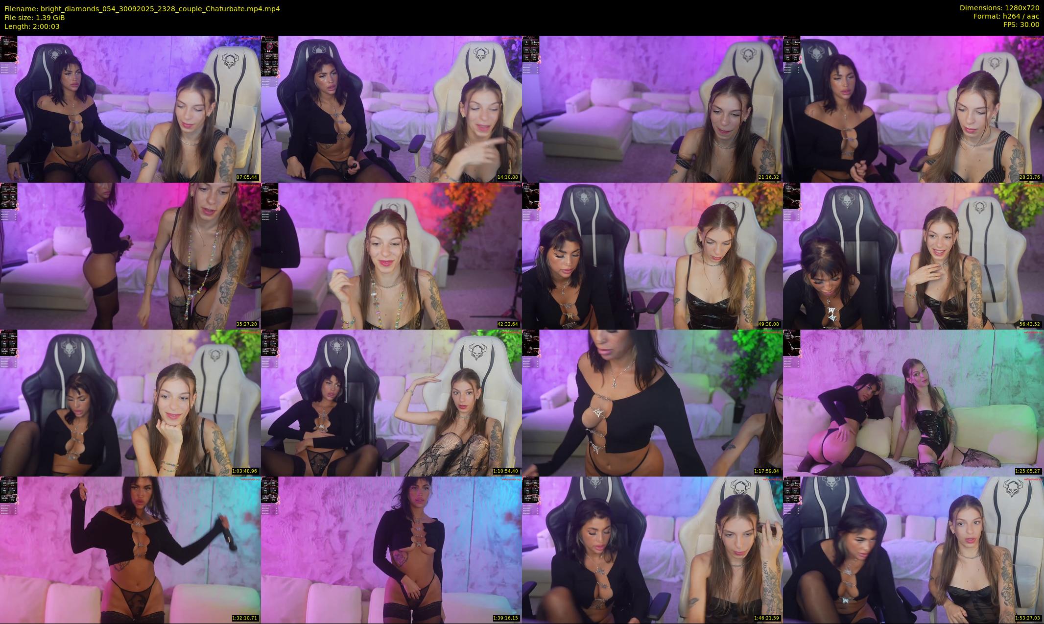 bright_diamonds_054 — 121 minute Chaturbate couple cam show recording, 720p, Sep 30, 2025