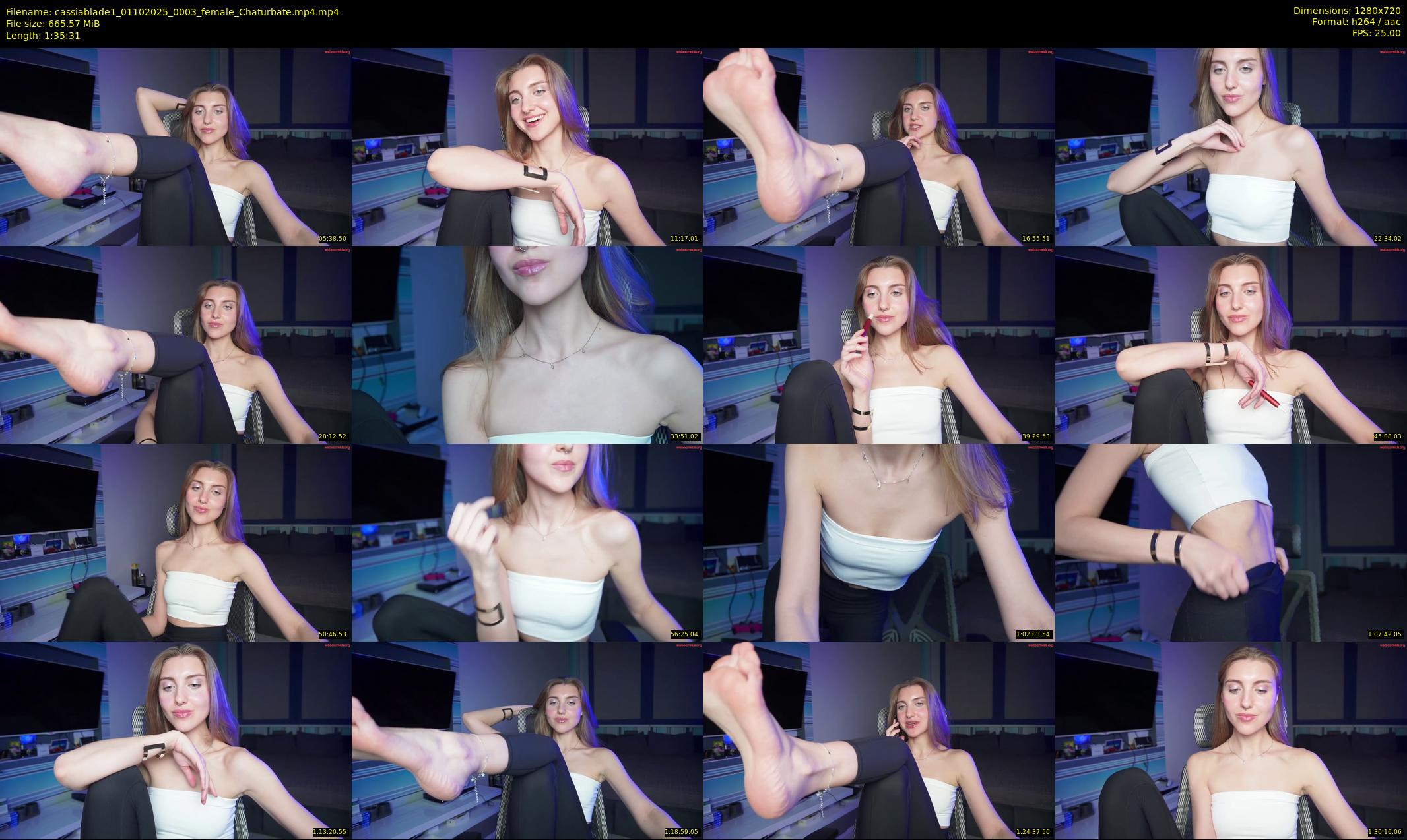 cassiablade1 — 96 minute Chaturbate female cam show recording, 720p, Oct 1, 2025