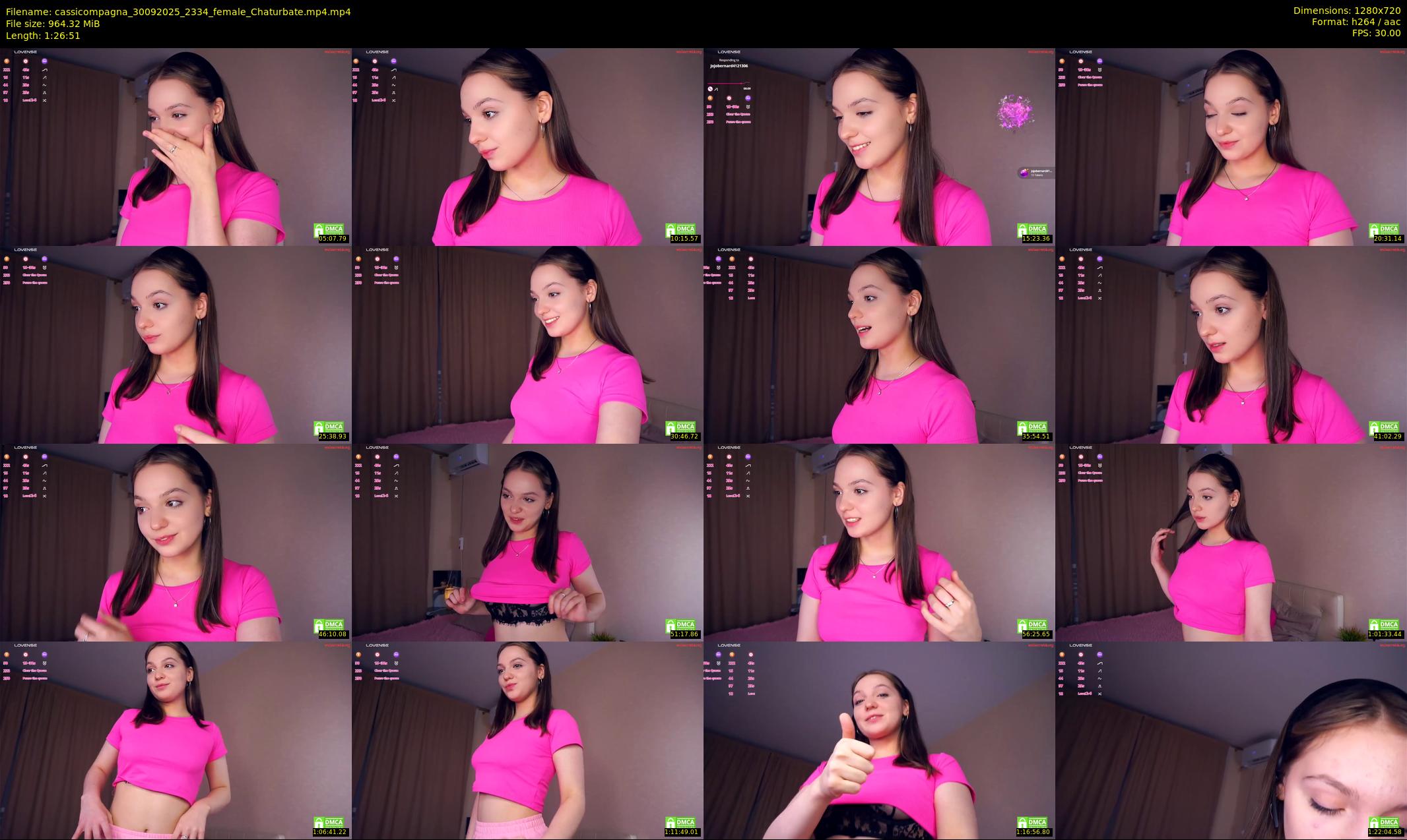 cassicompagna — 87 minute Chaturbate female cam show recording, 720p, Sep 30, 2025