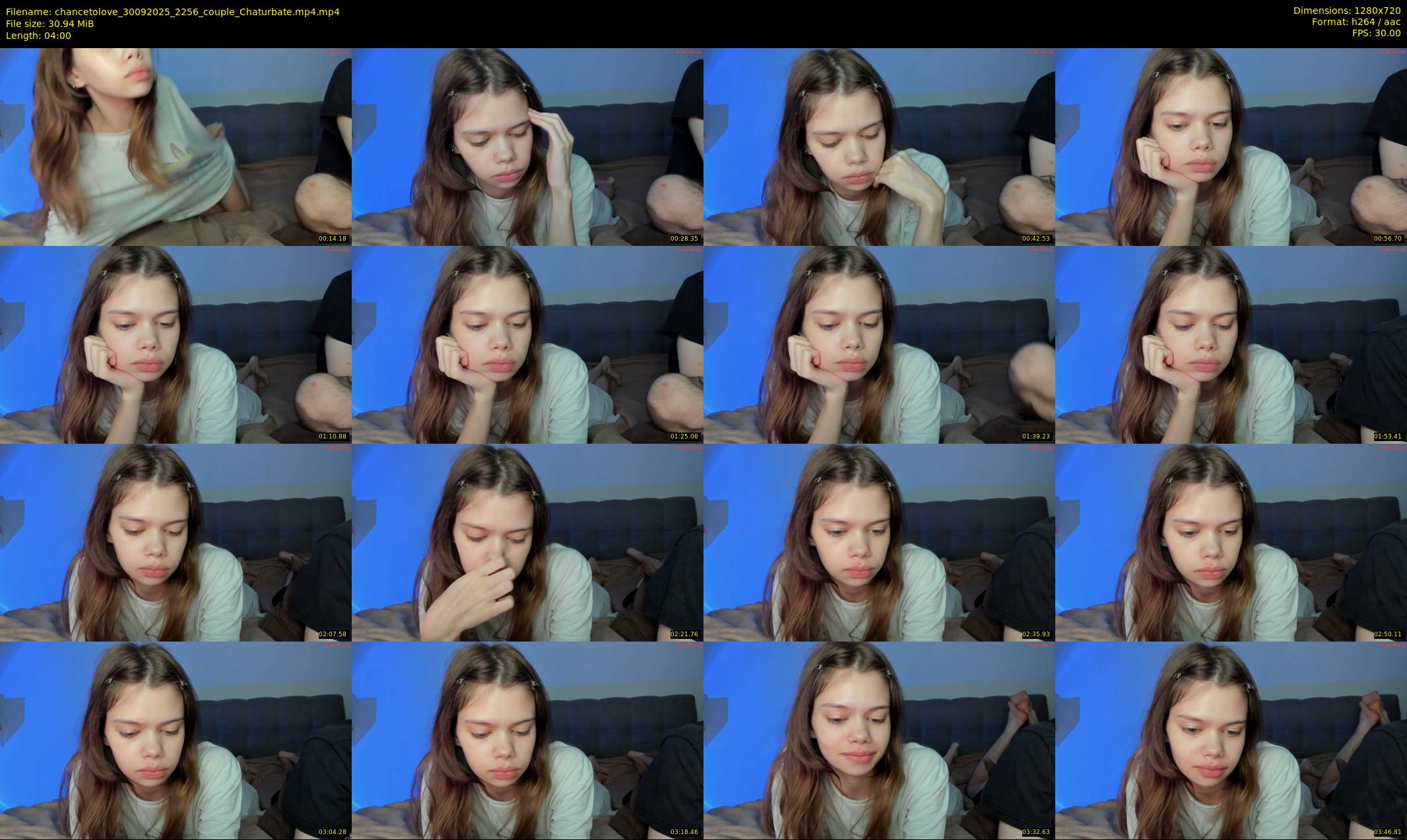 chancetolove — 4 minute Chaturbate couple cam show recording, 720p, Sep 30, 2025