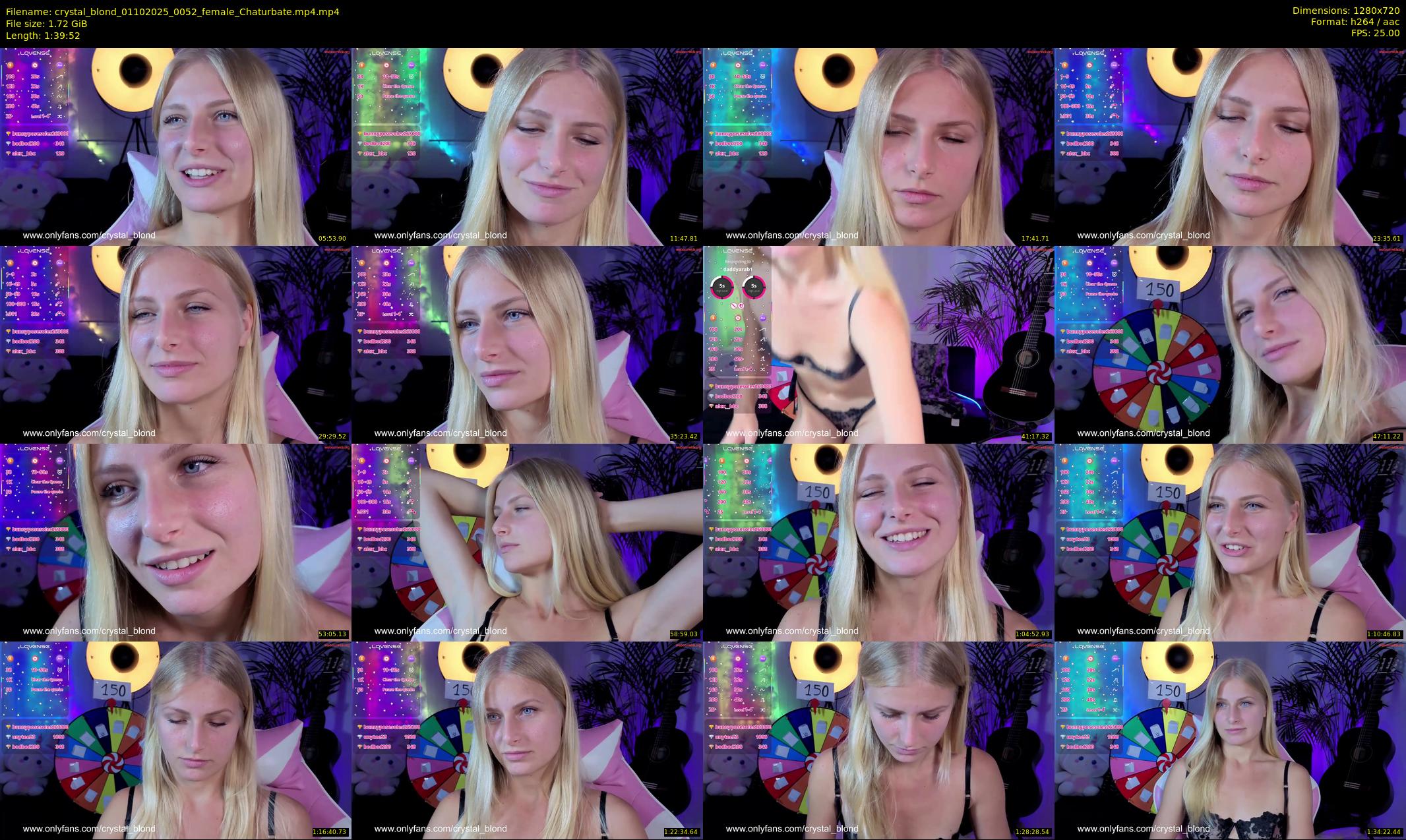 crystal_blond — 100 minute Chaturbate female cam show recording, 720p, Oct 1, 2025