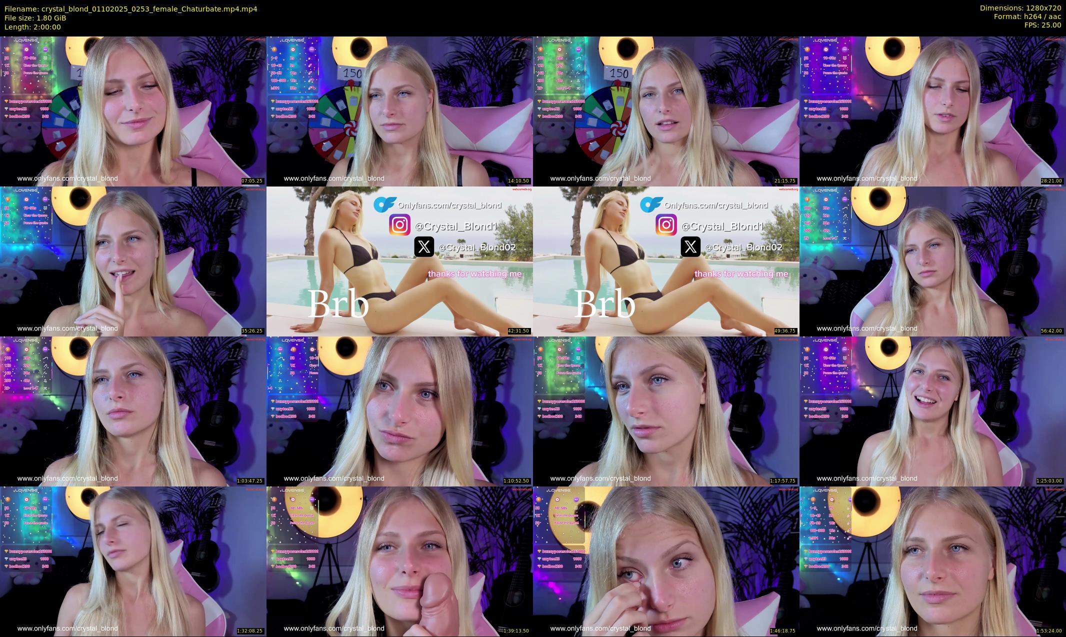 crystal_blond — 120 minute Chaturbate female cam show recording, 720p, Oct 1, 2025