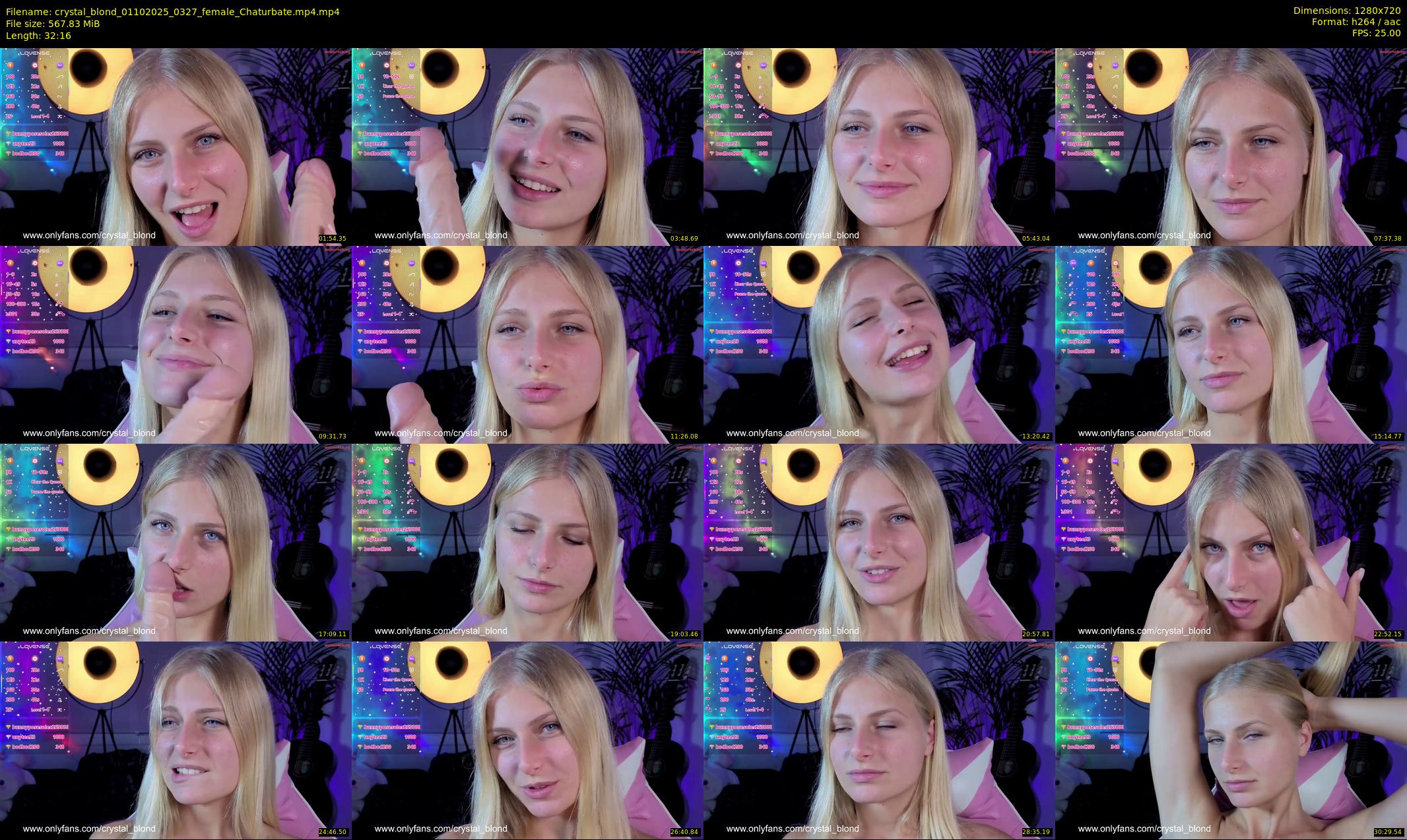 crystal_blond — 33 minute Chaturbate female cam show recording, 720p, Oct 1, 2025
