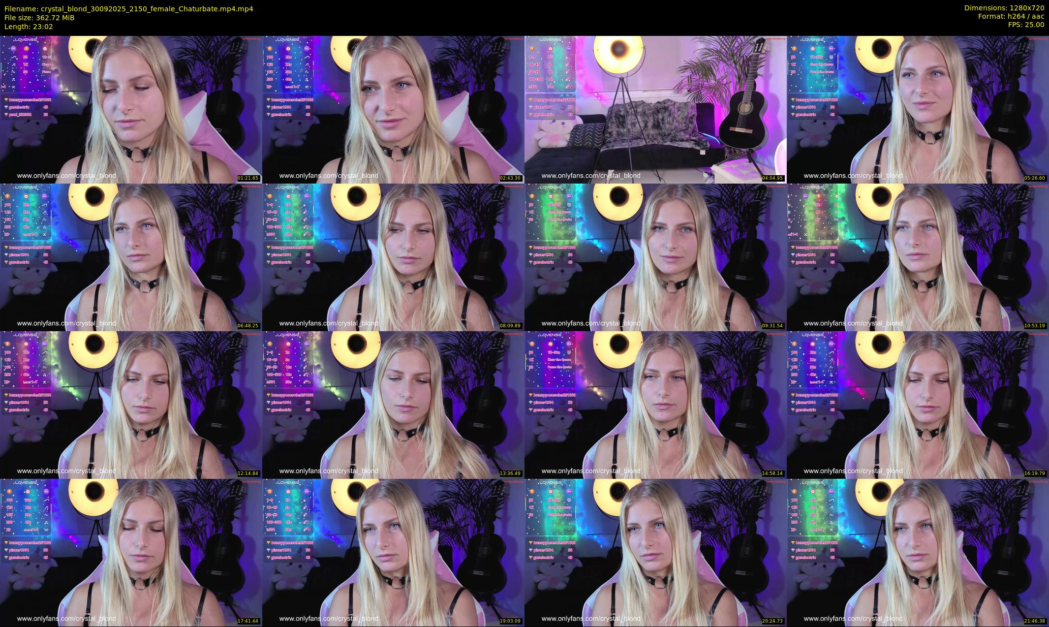 crystal_blond — 24 minute Chaturbate female cam show recording, 720p, Sep 30, 2025