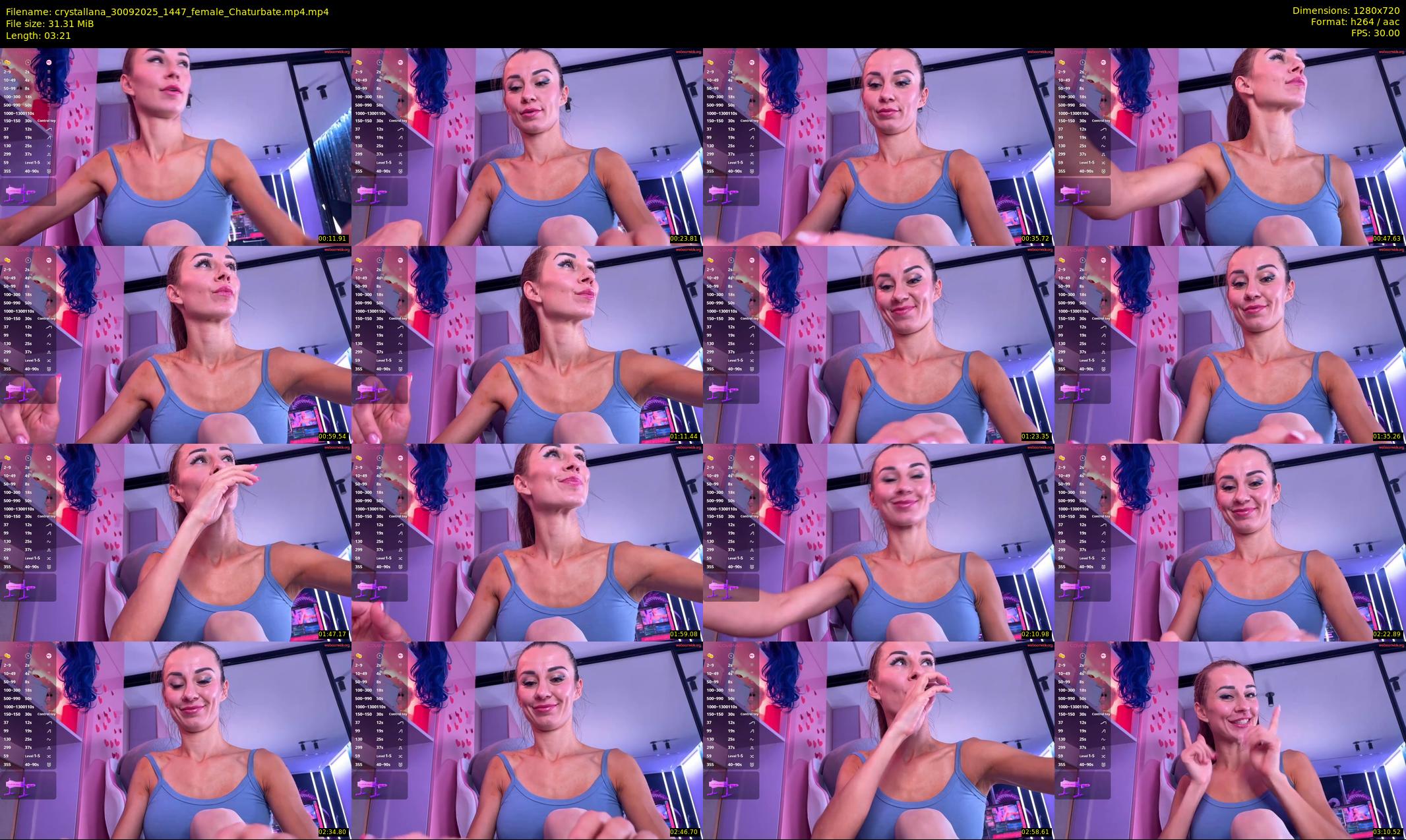 crystallana — 4 minute Chaturbate female cam show recording, 720p, Sep 30, 2025