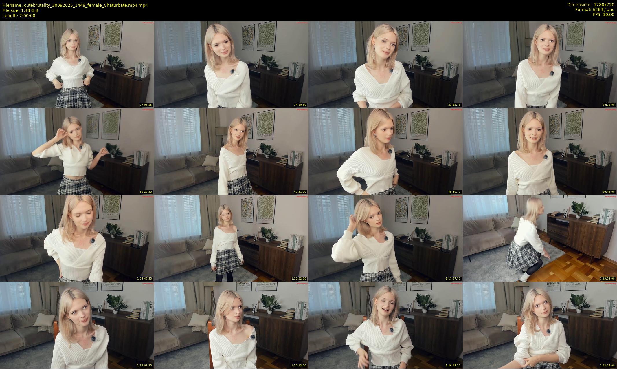 cutebrutality — 120 minute Chaturbate female cam show recording, 720p, Sep 30, 2025