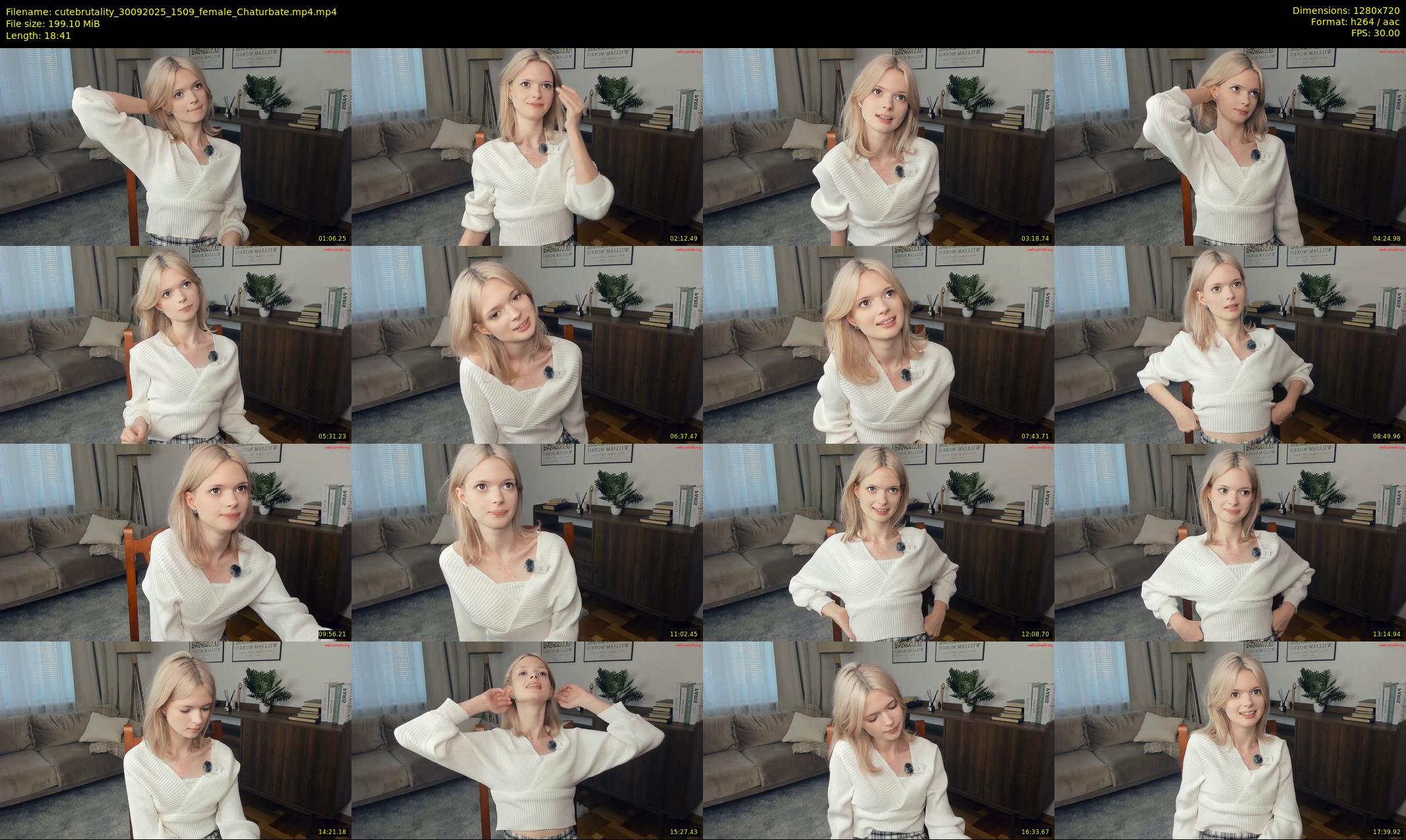 cutebrutality — 19 minute Chaturbate female cam show recording, 720p, Sep 30, 2025