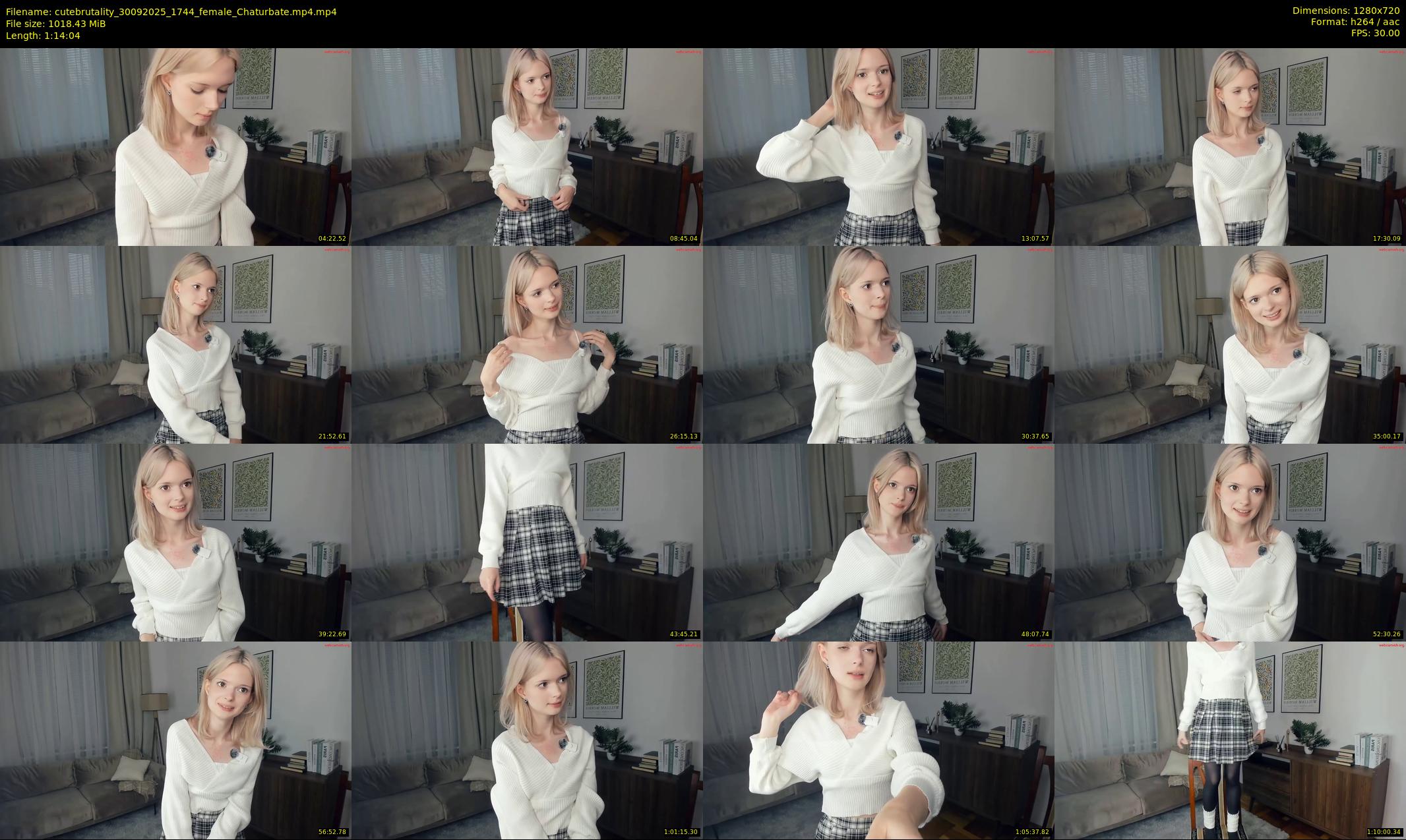 cutebrutality — 75 minute Chaturbate female cam show recording, 720p, Sep 30, 2025
