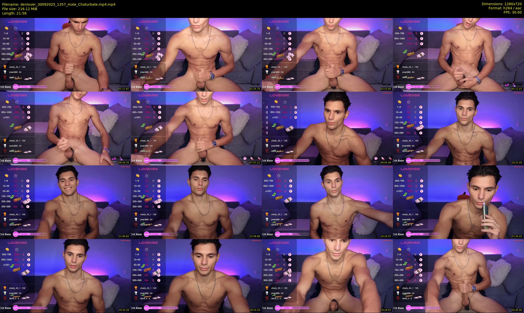 denlover — 22 minute Chaturbate male cam show recording, 720p, Sep 30, 2025