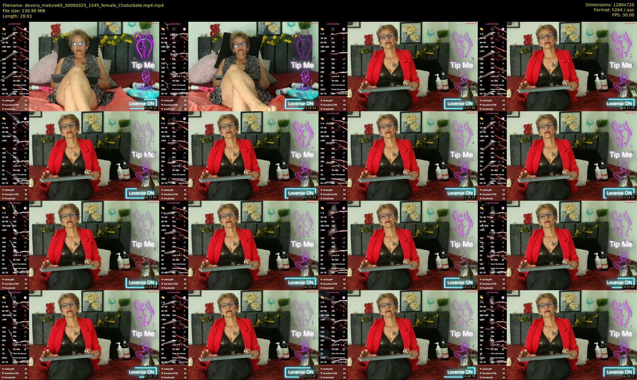 devora_mature65 — 29 minute Chaturbate female cam show recording, 720p, Sep 30, 2025