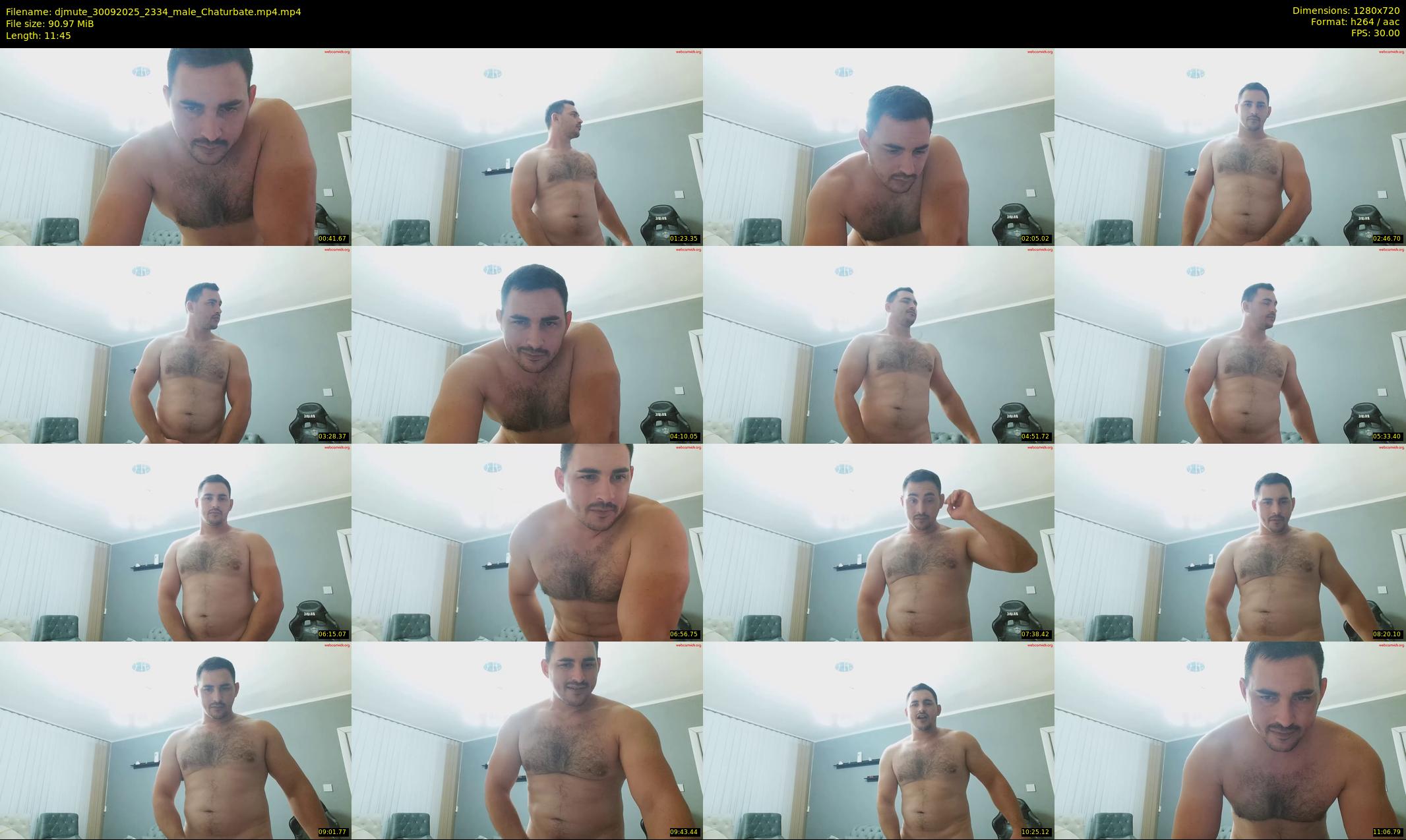 djmute — 12 minute Chaturbate male cam show recording, 720p, Sep 30, 2025