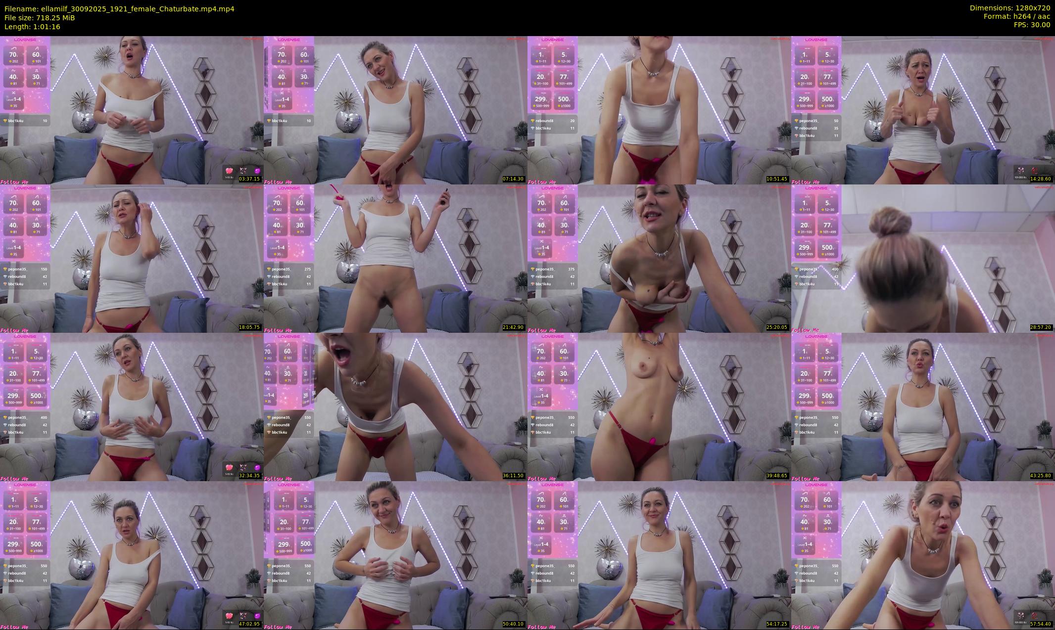 ellamilf — 62 minute Chaturbate female cam show recording, 720p, Sep 30, 2025
