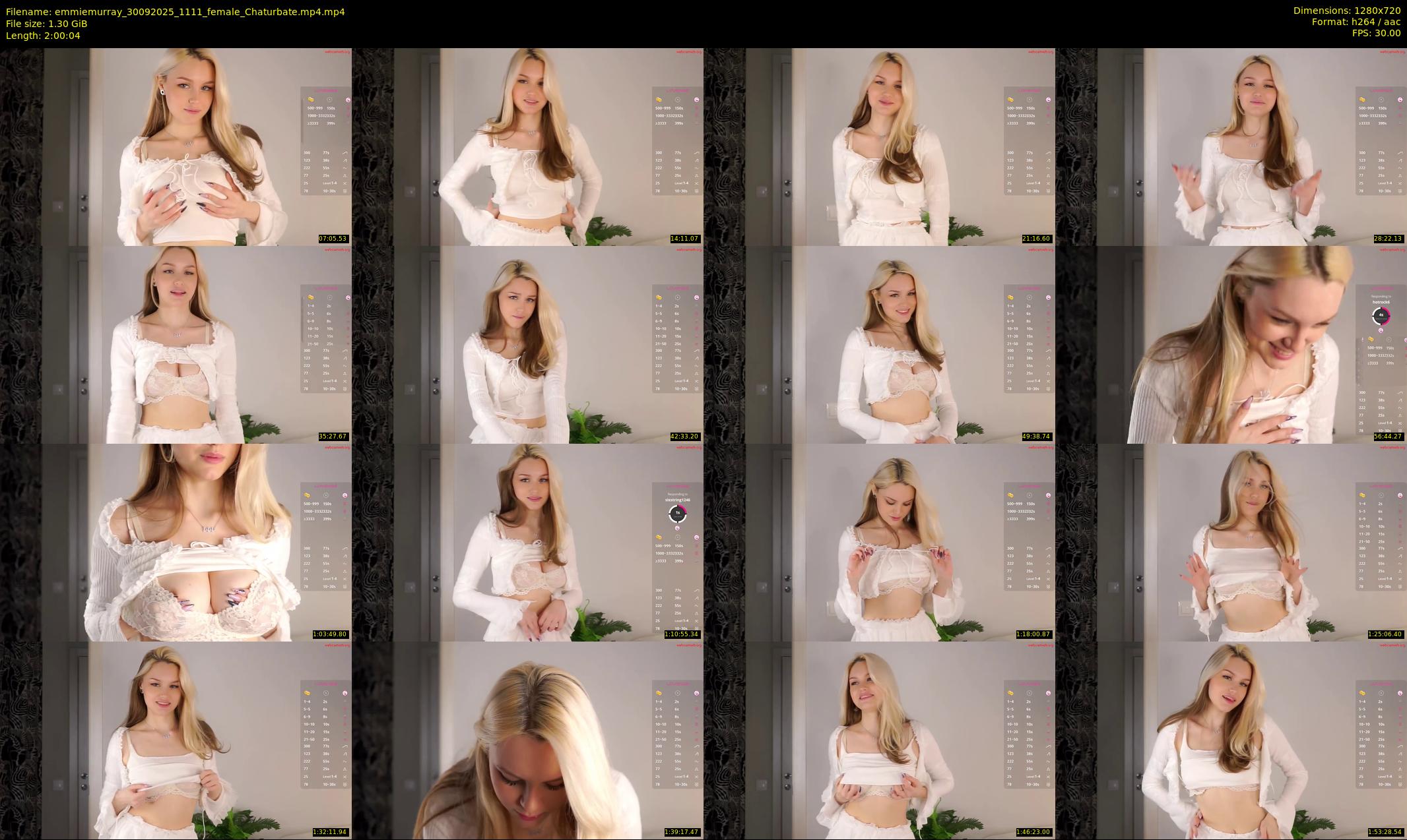emmiemurray — 121 minute Chaturbate female cam show recording, 720p, Sep 30, 2025