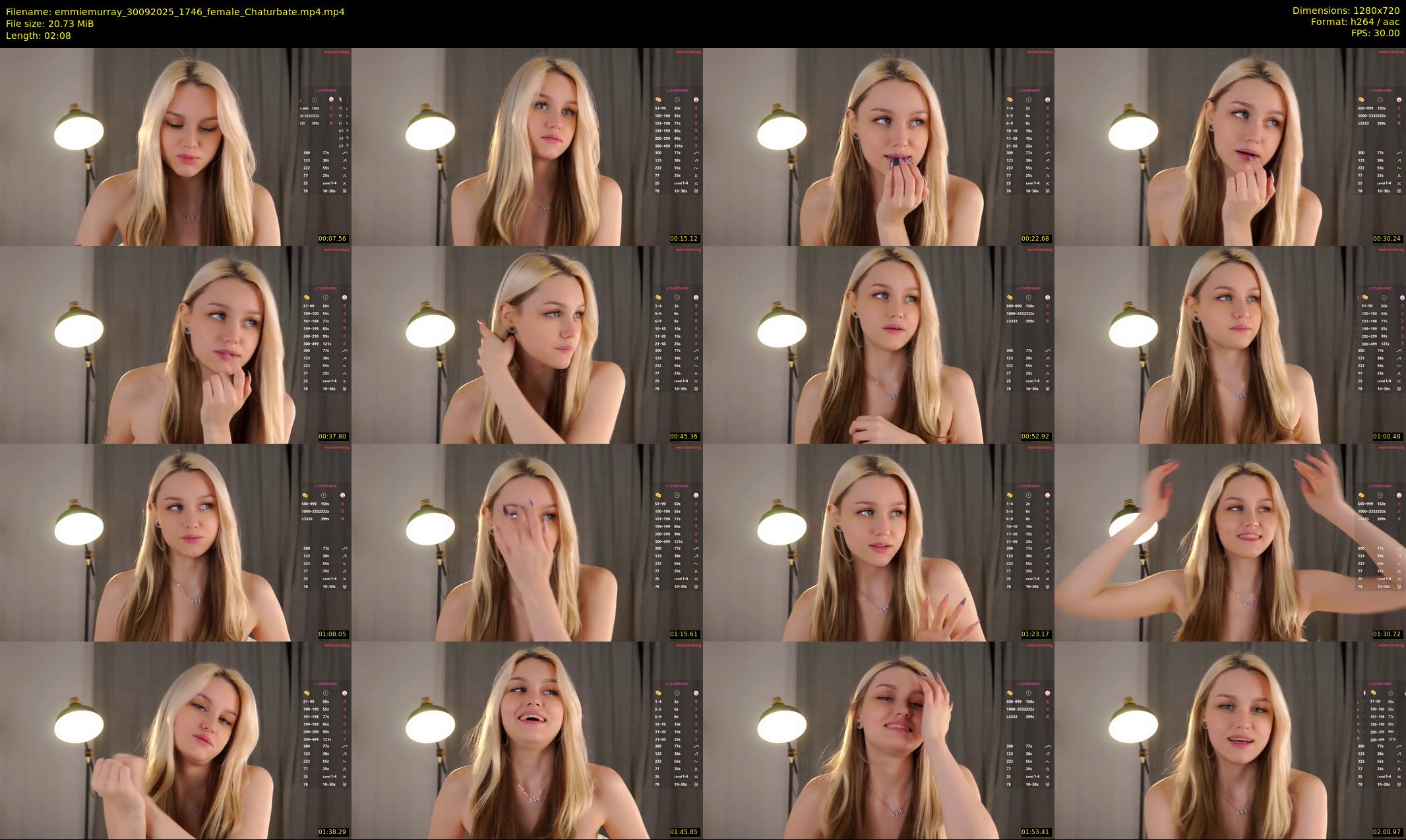 emmiemurray — 3 minute Chaturbate female cam show recording, 720p, Sep 30, 2025