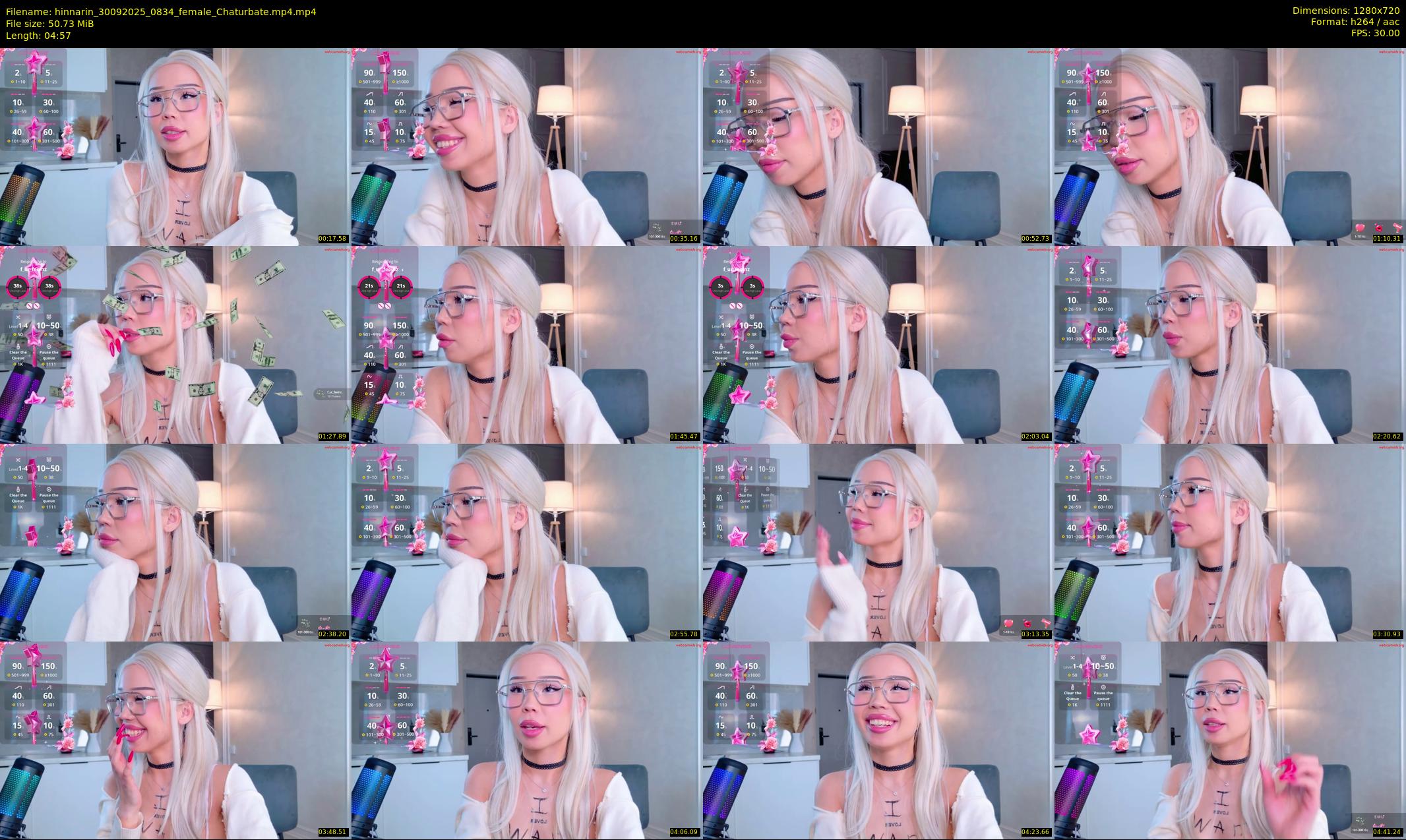 hinnarin — 5 minute Chaturbate female cam show recording, 720p, Sep 30, 2025