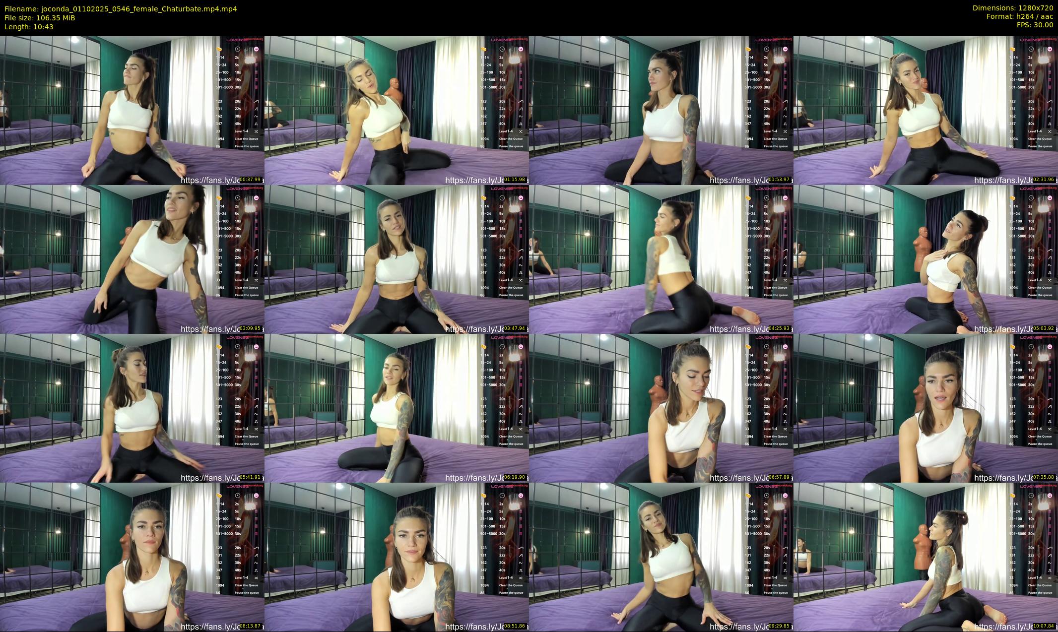 joconda — 11 minute Chaturbate female cam show recording, 720p, Oct 1, 2025