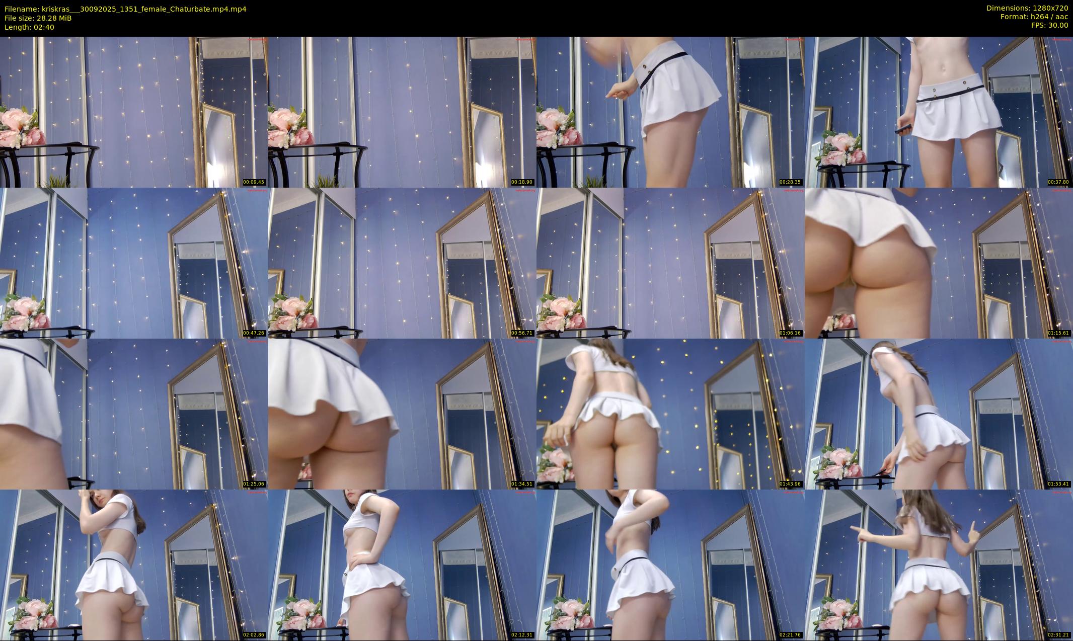 kriskras__ — 3 minute Chaturbate female cam show recording, 720p, Sep 30, 2025