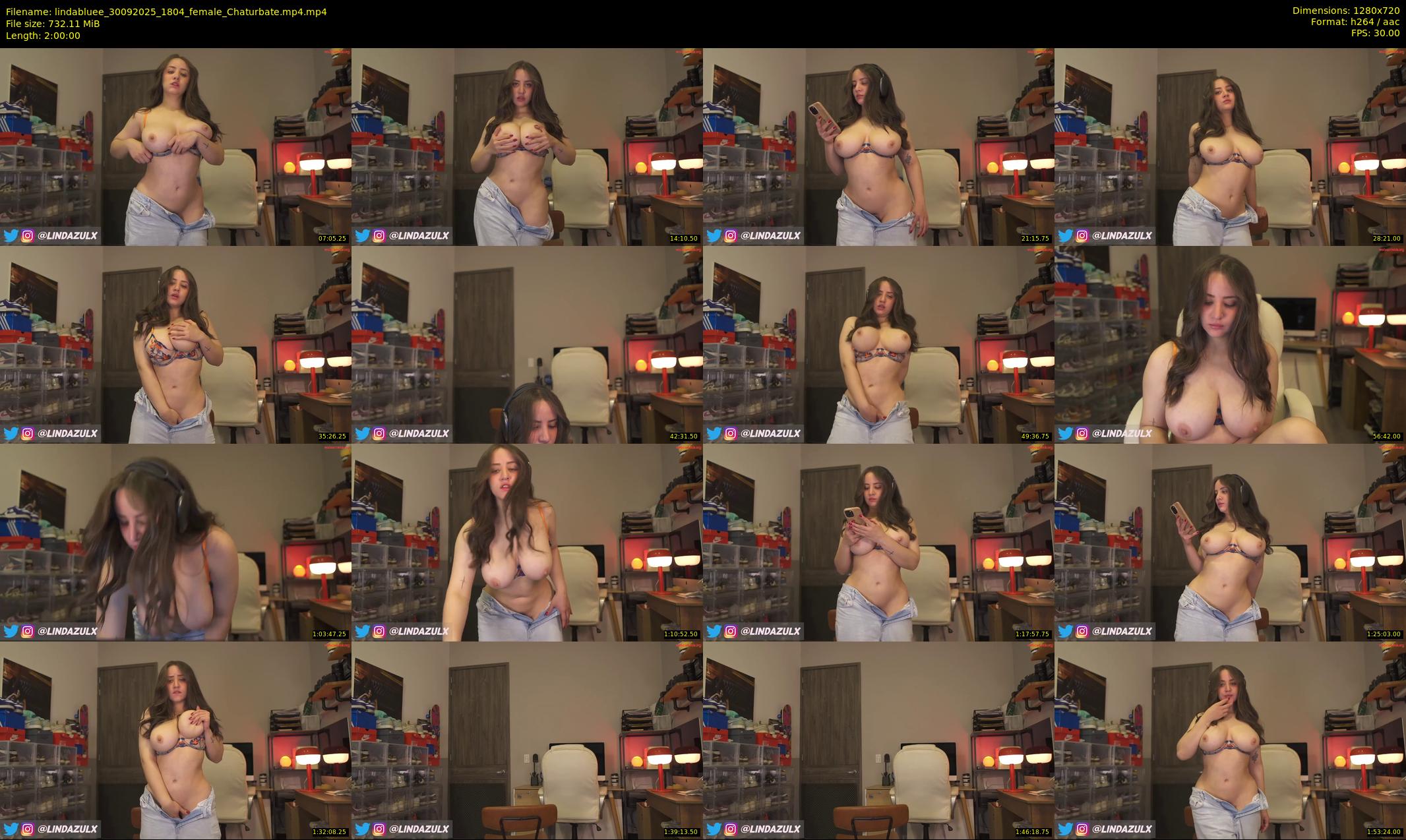 lindabluee — 120 minute Chaturbate female cam show recording, 720p, Sep 30, 2025