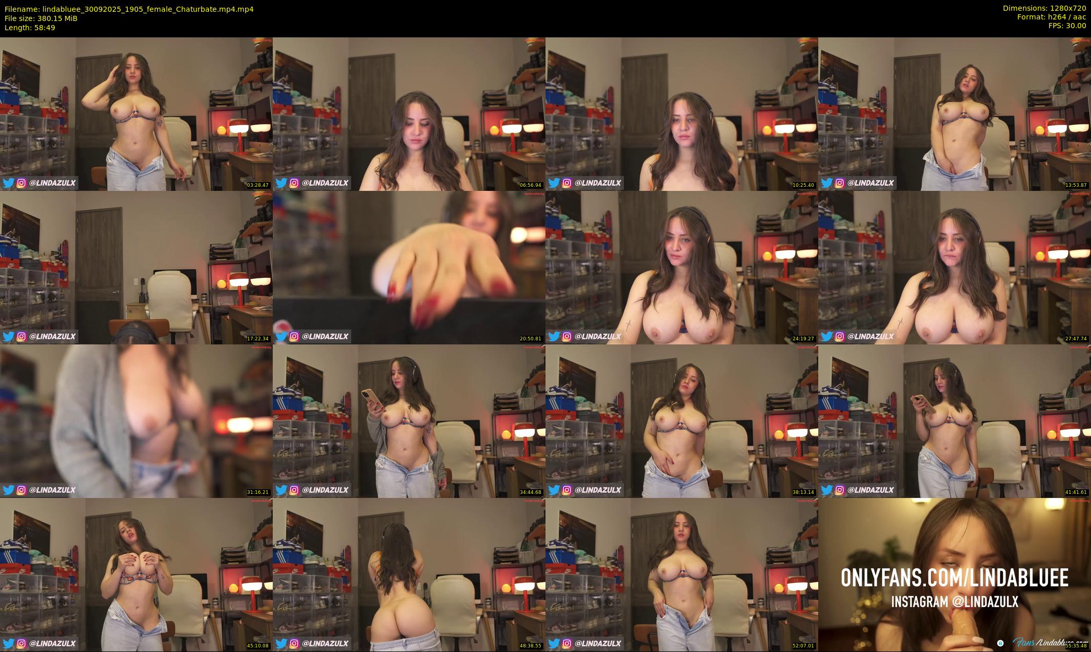 lindabluee — 59 minute Chaturbate female cam show recording, 720p, Sep 30, 2025