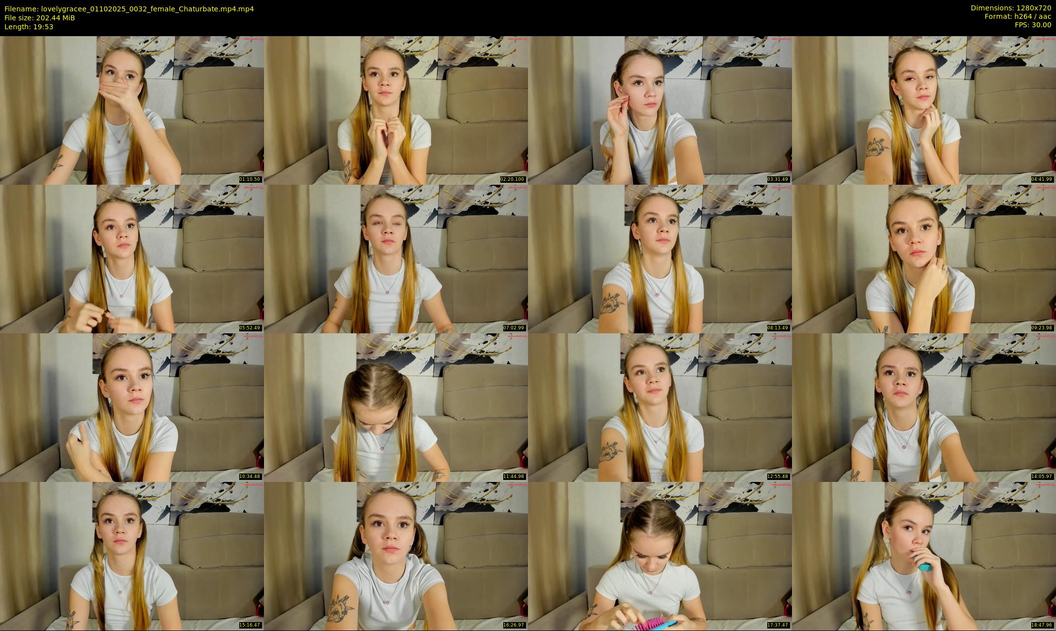 lovelygracee — 20 minute Chaturbate female cam show recording, 720p, Oct 1, 2025