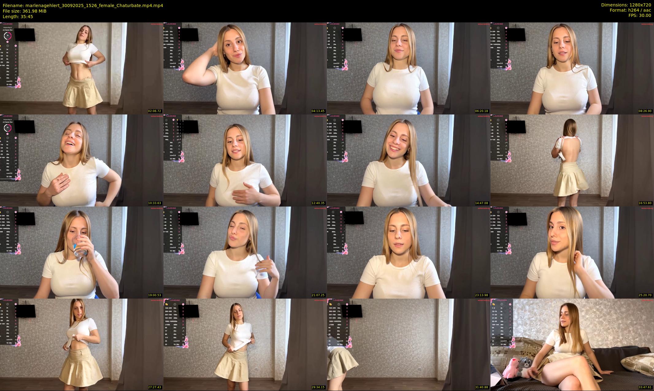 marlenagehlert — 36 minute Chaturbate female cam show recording, 720p, Sep 30, 2025