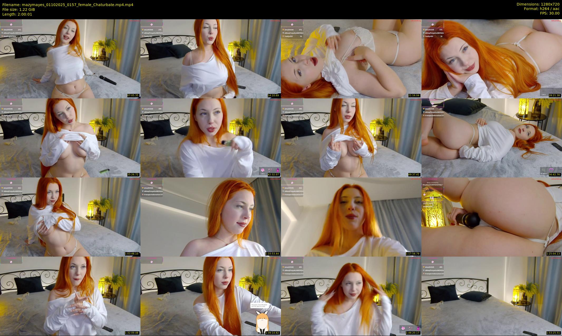 mazymayes — 121 minute Chaturbate female cam show recording, 720p, Oct 1, 2025