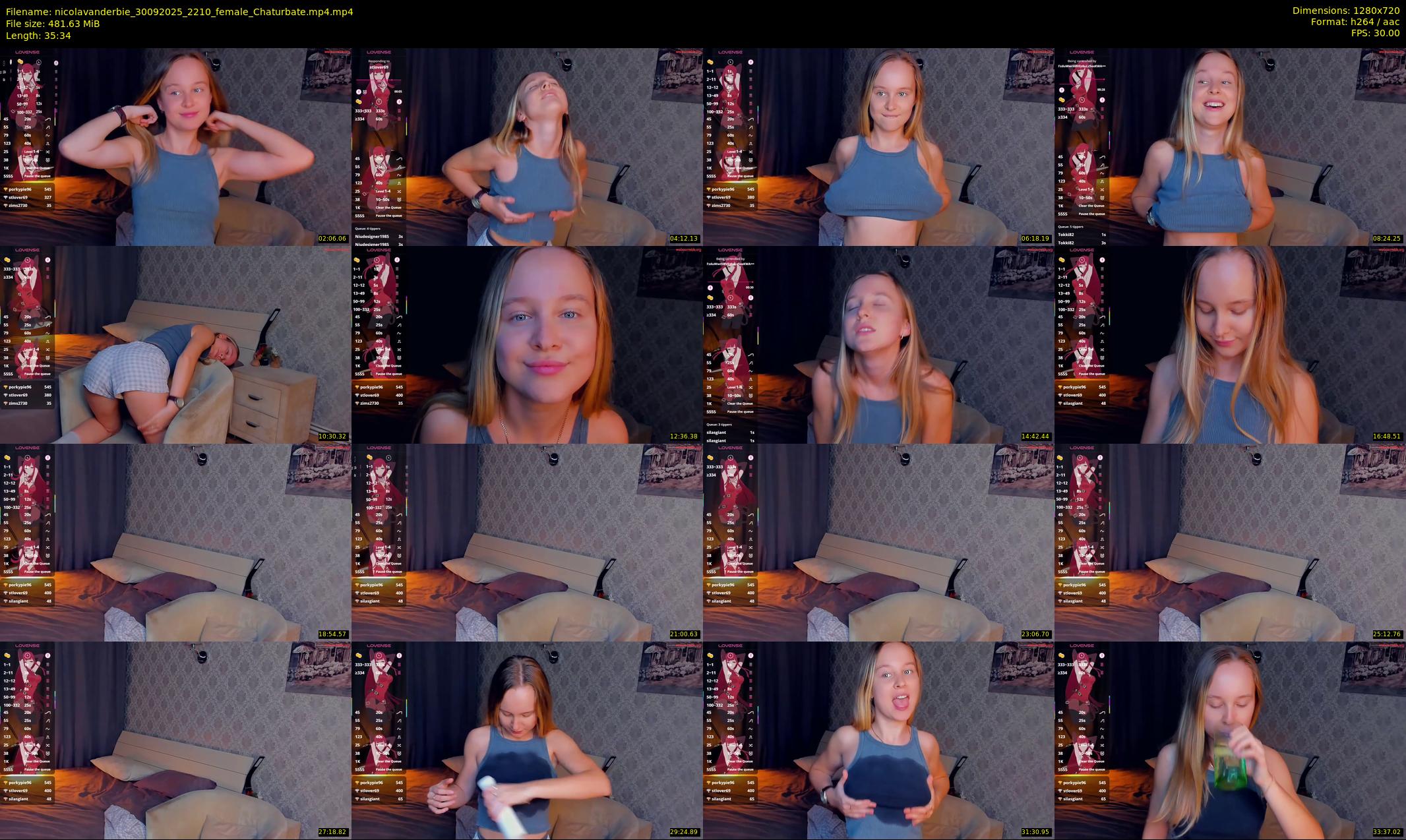 nicolavanderbie — 36 minute Chaturbate female cam show recording, 720p, Sep 30, 2025